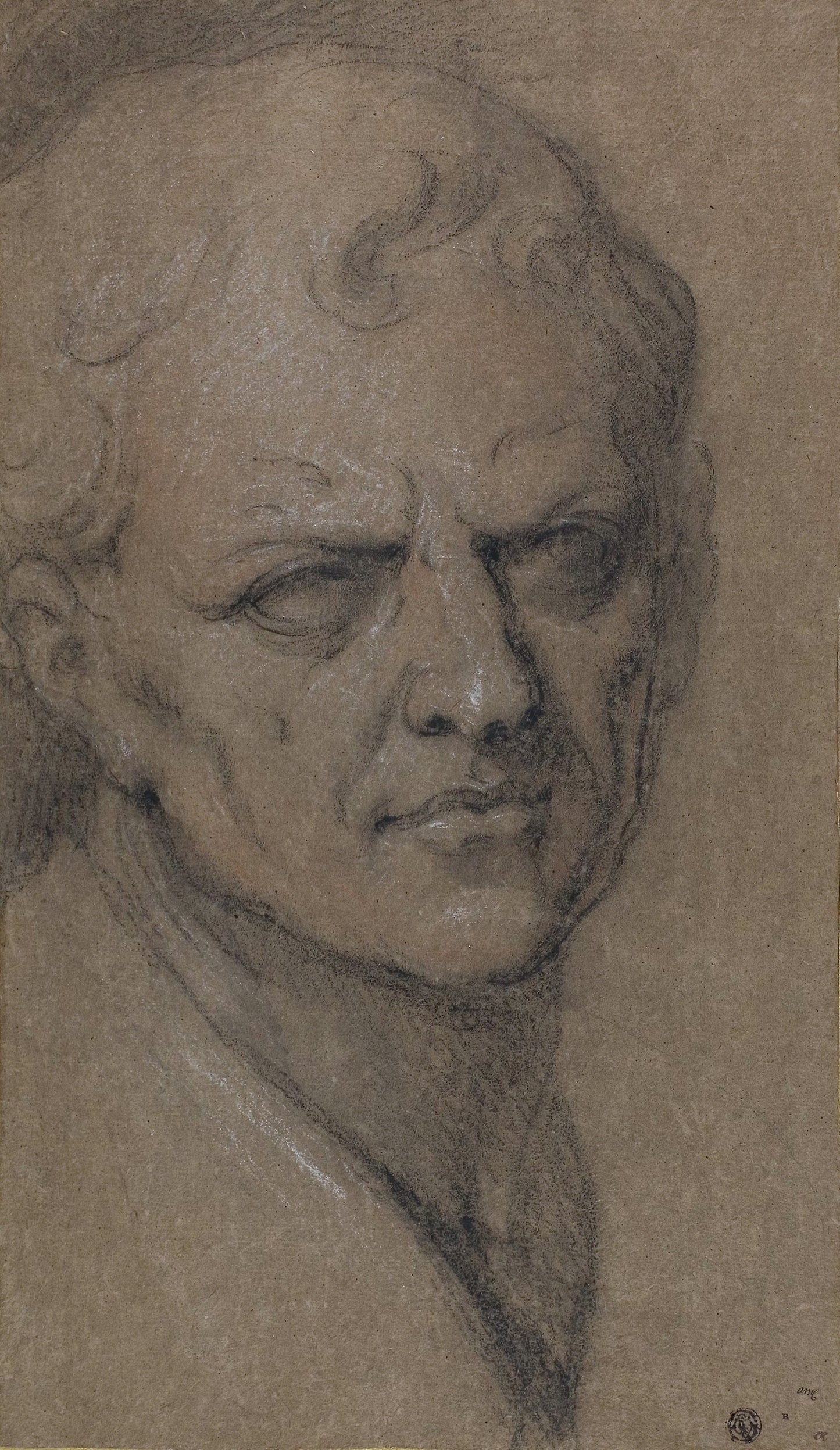 Roman Portrait Bust - Follower of Jacopo Robusti, called Tintoretto, Poster Print Wall Art
