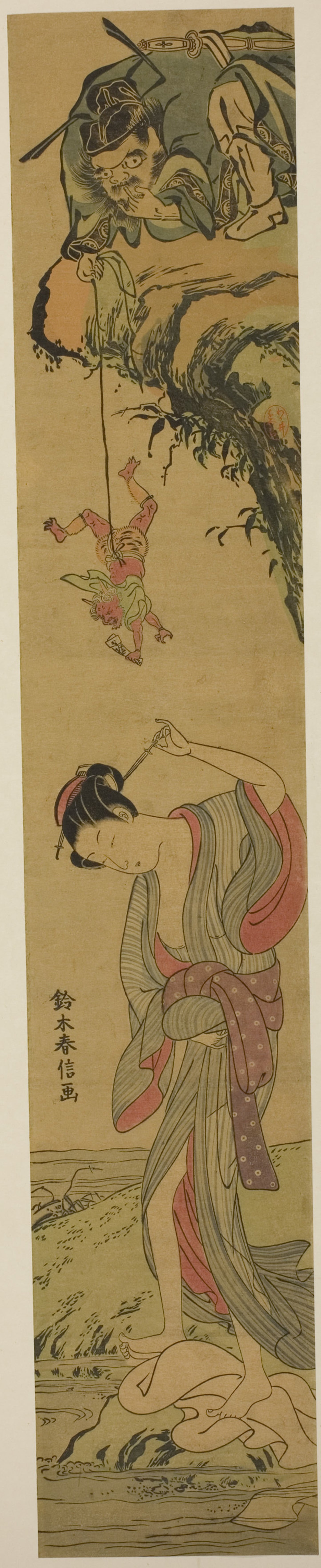 Shoki in Love - Suzuki Harunobu ?? ??, Poster Print Wall Art