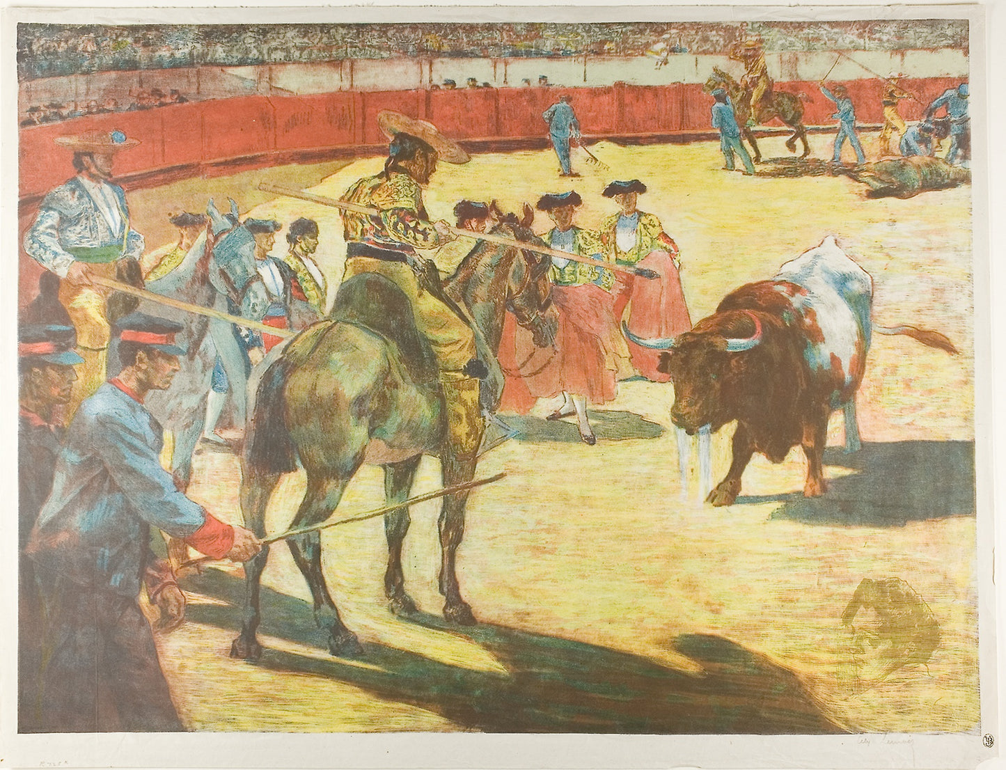 Bull-Fight - Alexandre Lunois, Poster Print Wall Art