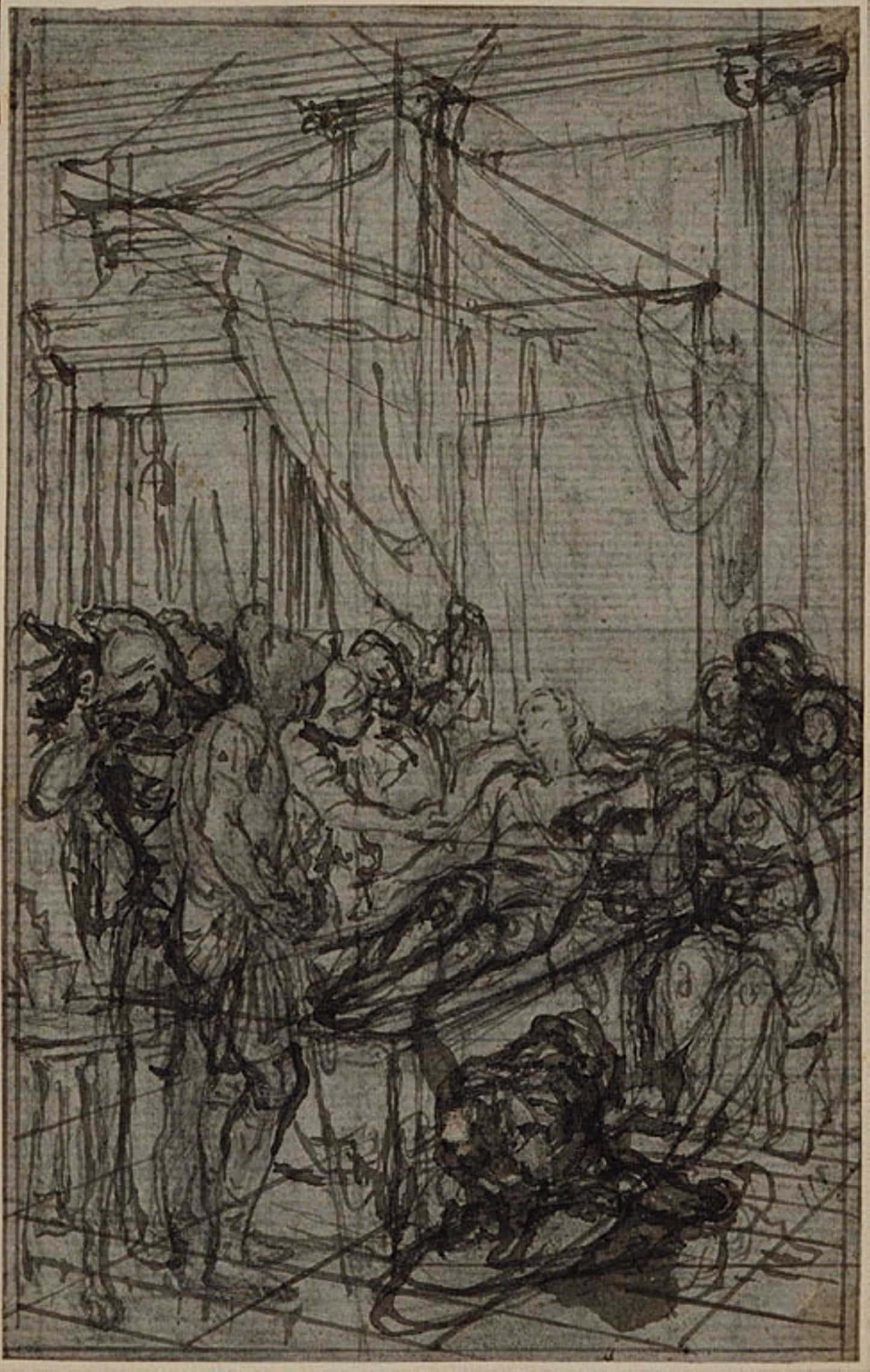 Study for an illustration in Tacitus "Tibère, ou Les Six Premiers Livres des Annales" Book II, Vol. 1 - Hubert François Gravelot, Poster Print Wall Art