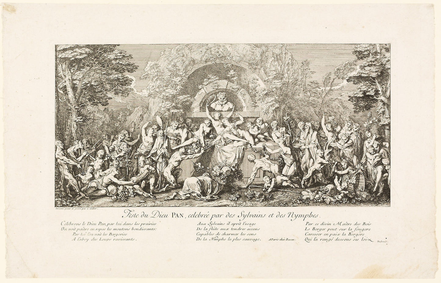 Festival of the God Pan, Celebrated - the Sylvans - Claude Gillot, Poster Print Wall Art