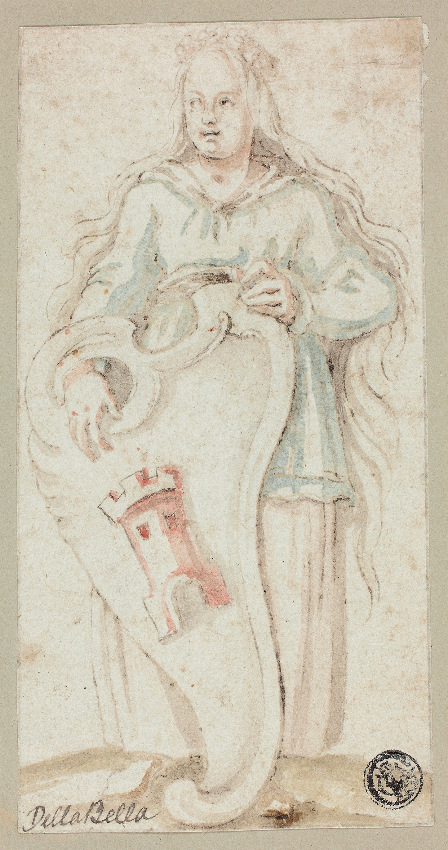 Saint Barbara - Stefano della Bella, Poster Print Wall Art