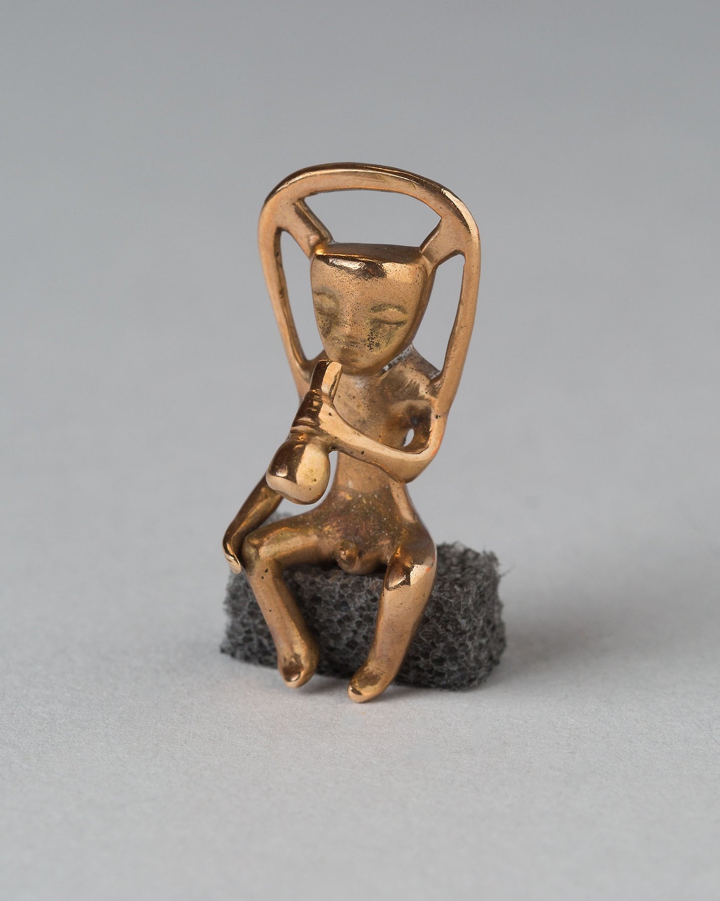 Pendant in the Form of a Seated Musician - Veraguas, Poster Print Wall Art