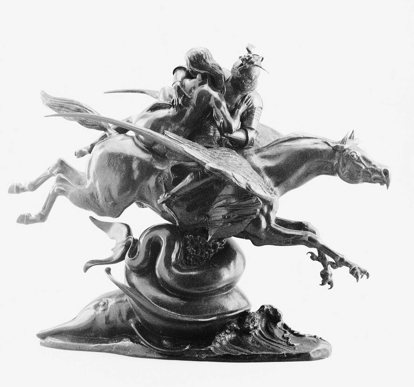 Roger and Angelica Mounted on the Hippogriff - Antoine Louis Barye, Poster Print Wall Art