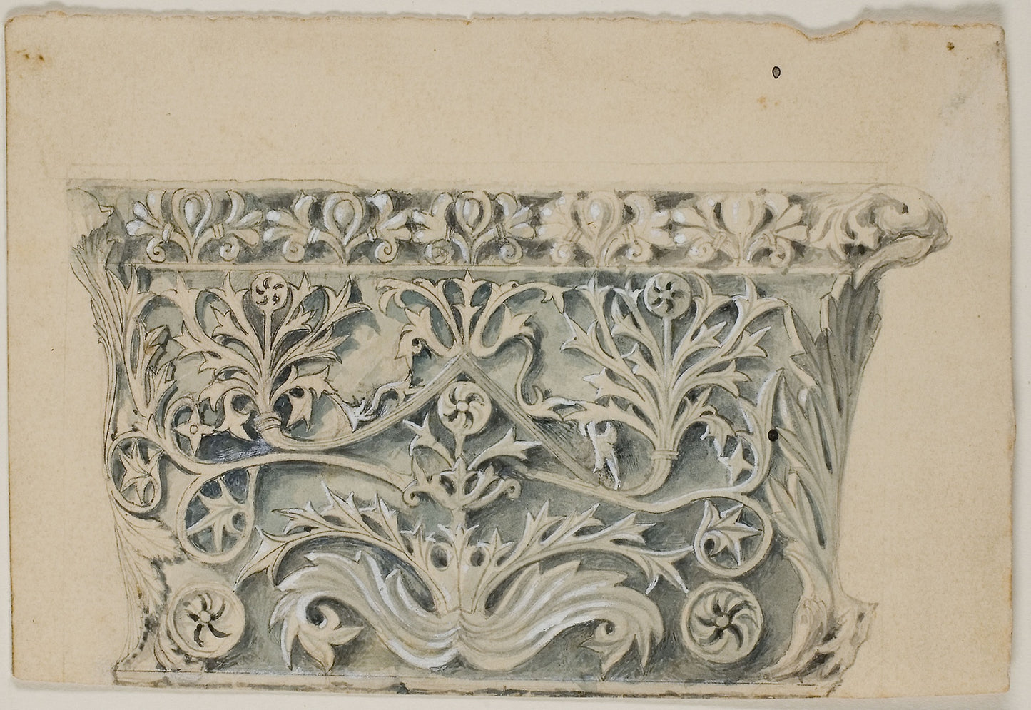 Byzantine Column Capital - John Ruskin, Poster Print Wall Art