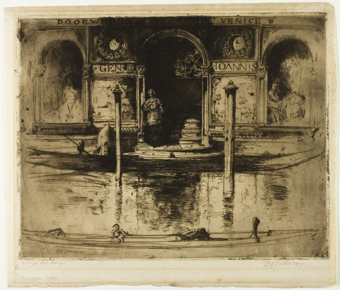 The Palace Doorway, plate 22 from the North Italian Set - David Young Cameron, Poster Print Wall Art