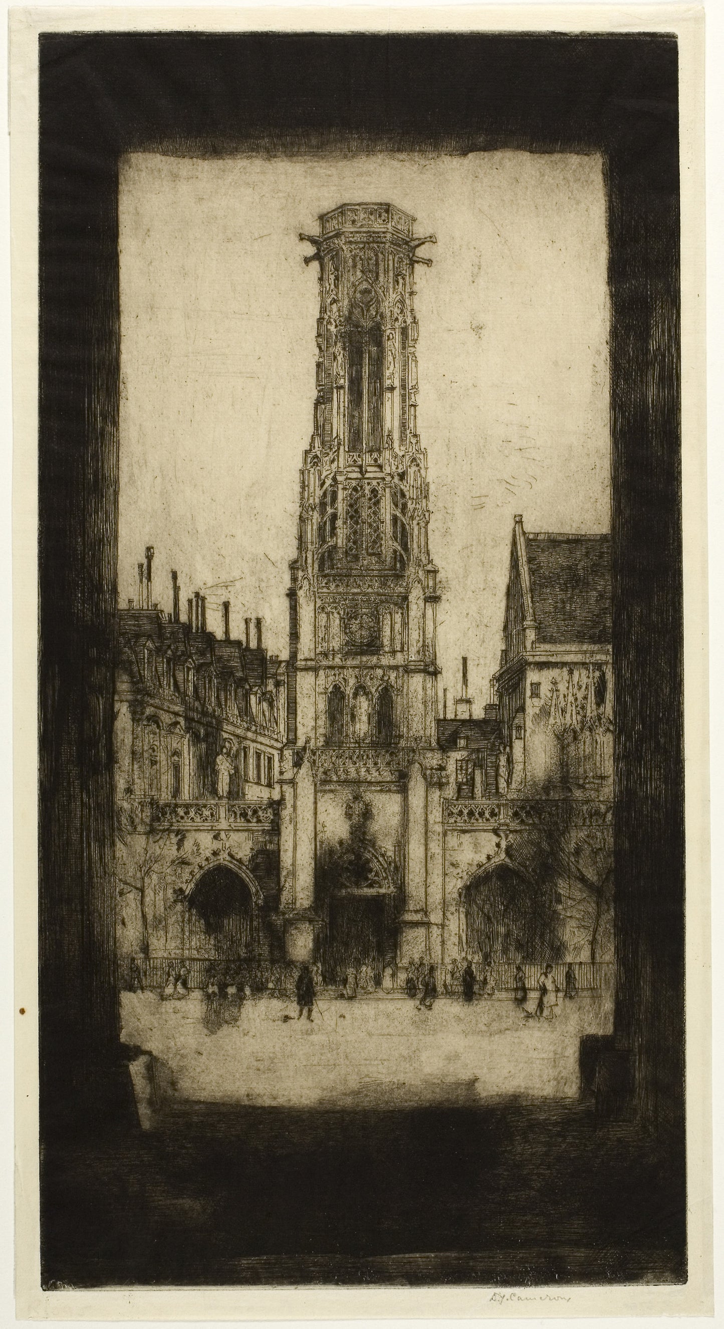 Saint Germain l'Auxerrois, plate two from the Paris Set - David Young Cameron, Poster Print Wall Art