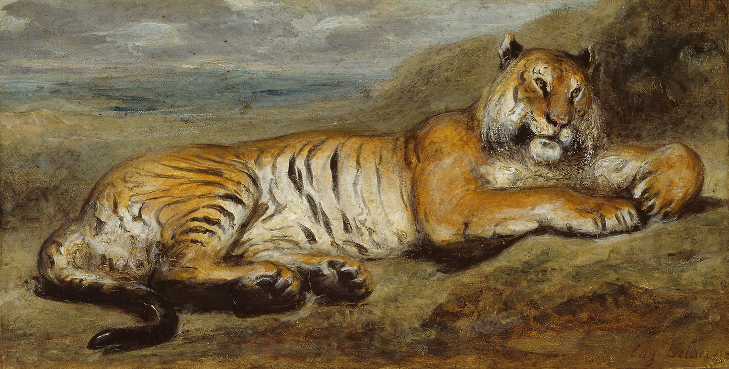 Tiger Resting - Pierre Andrieu, Poster Print Wall Art