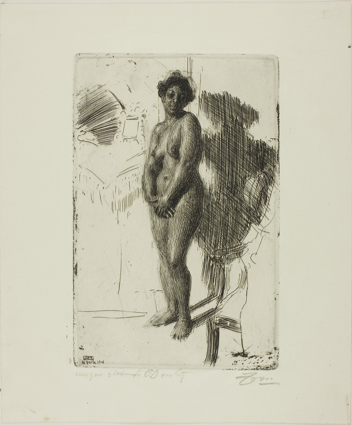 Standing Negress - Anders Zorn, Poster Print Wall Art