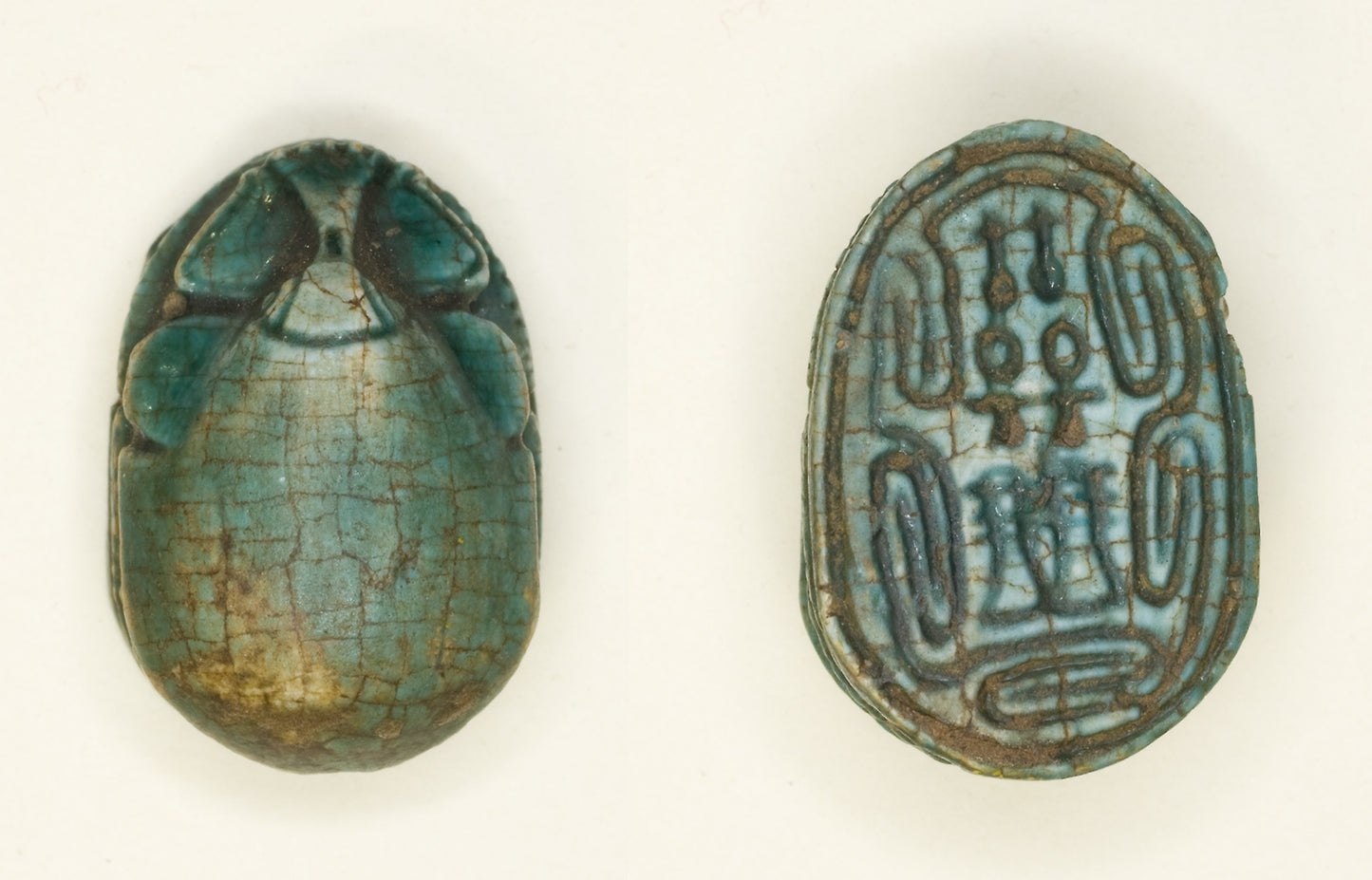 Scarab - Hieroglyphs (nfr-signs, anx-signs, Dd-signs) - Egyptian, Poster Print Wall Art