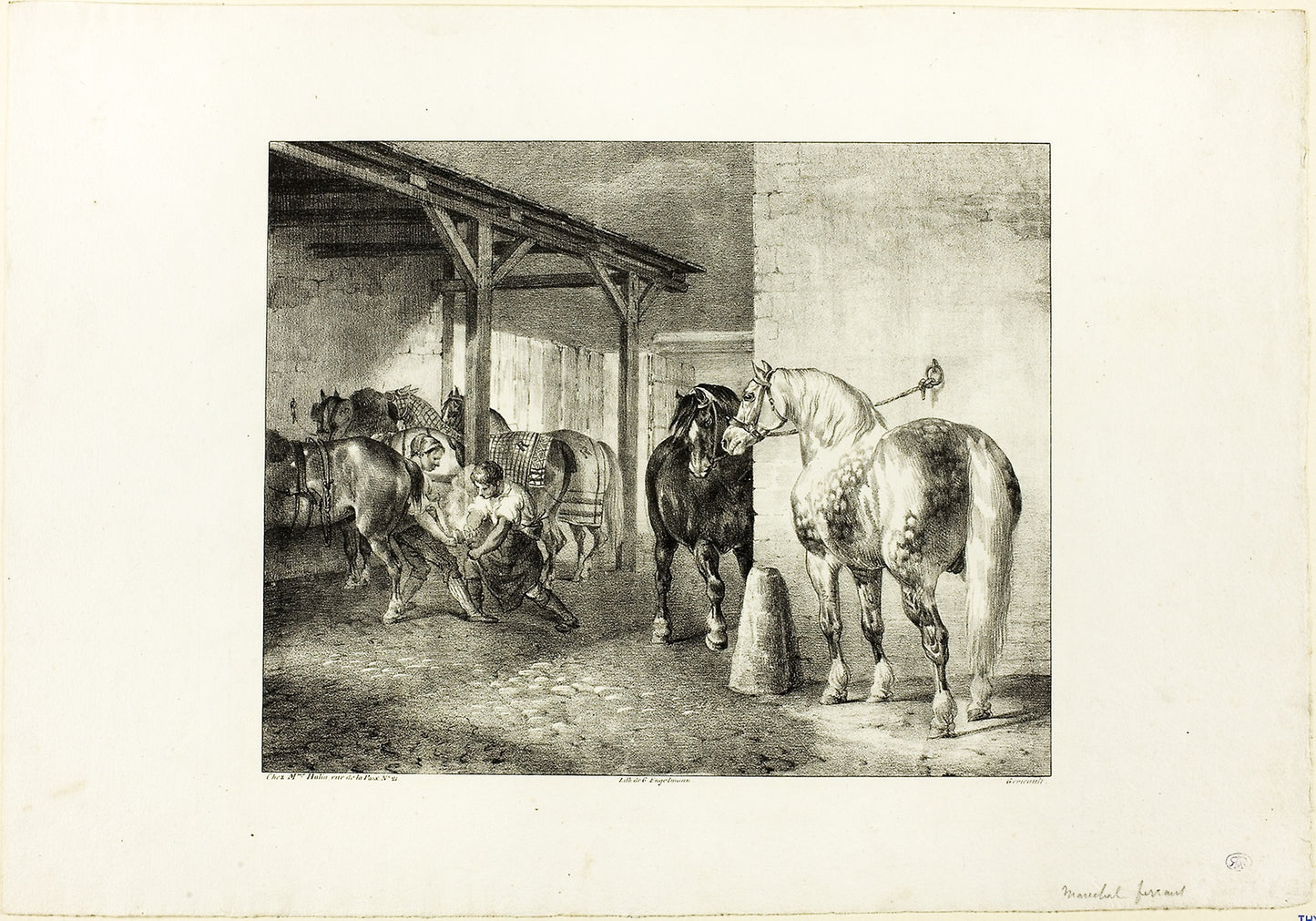 Farrier's Shop - Jean Louis André Théodore Géricault (French, 1791-1824), Poster Print Wall Art