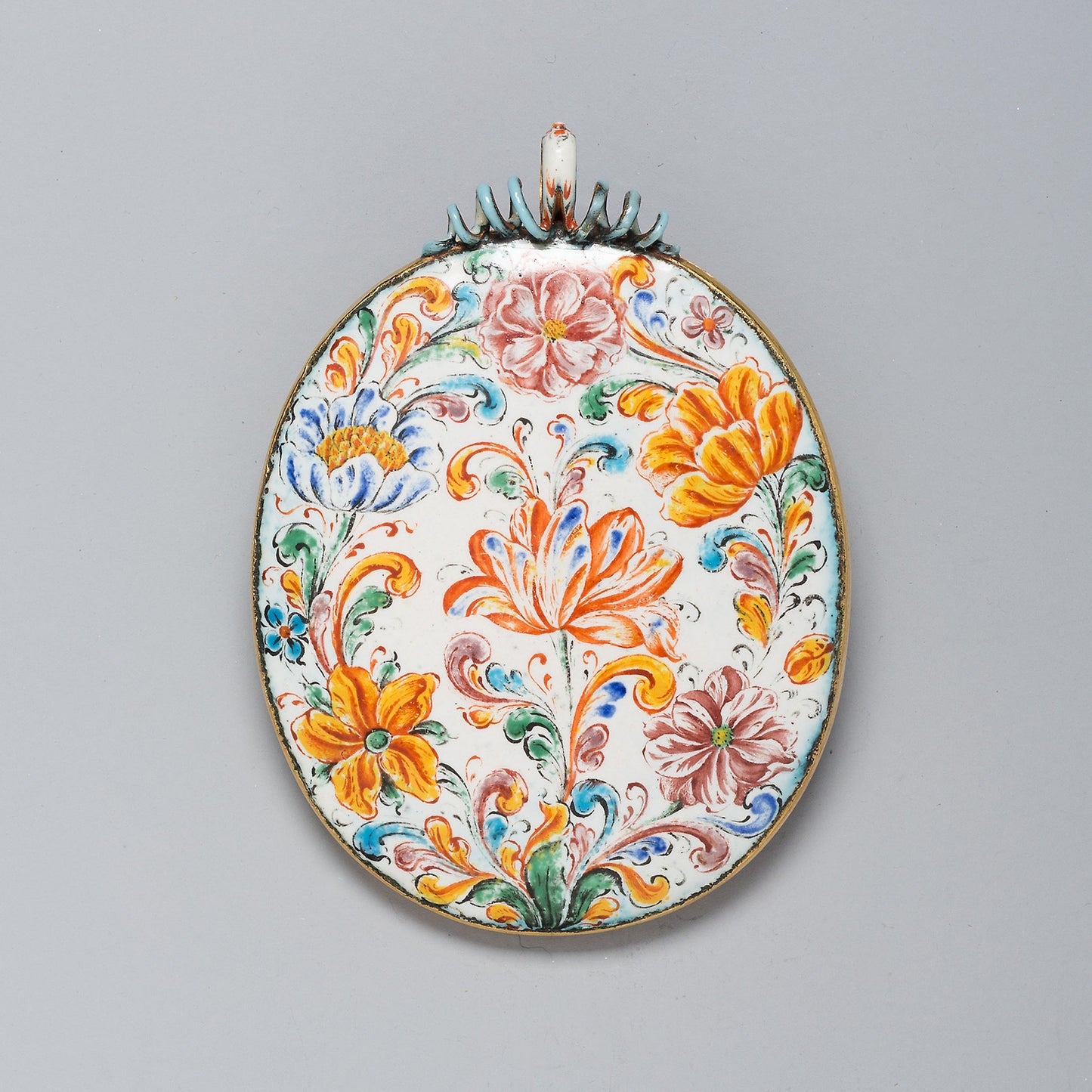 Portrait Miniature with Enameled Frame: Dutch, French, or English, Poster Print Wall Art