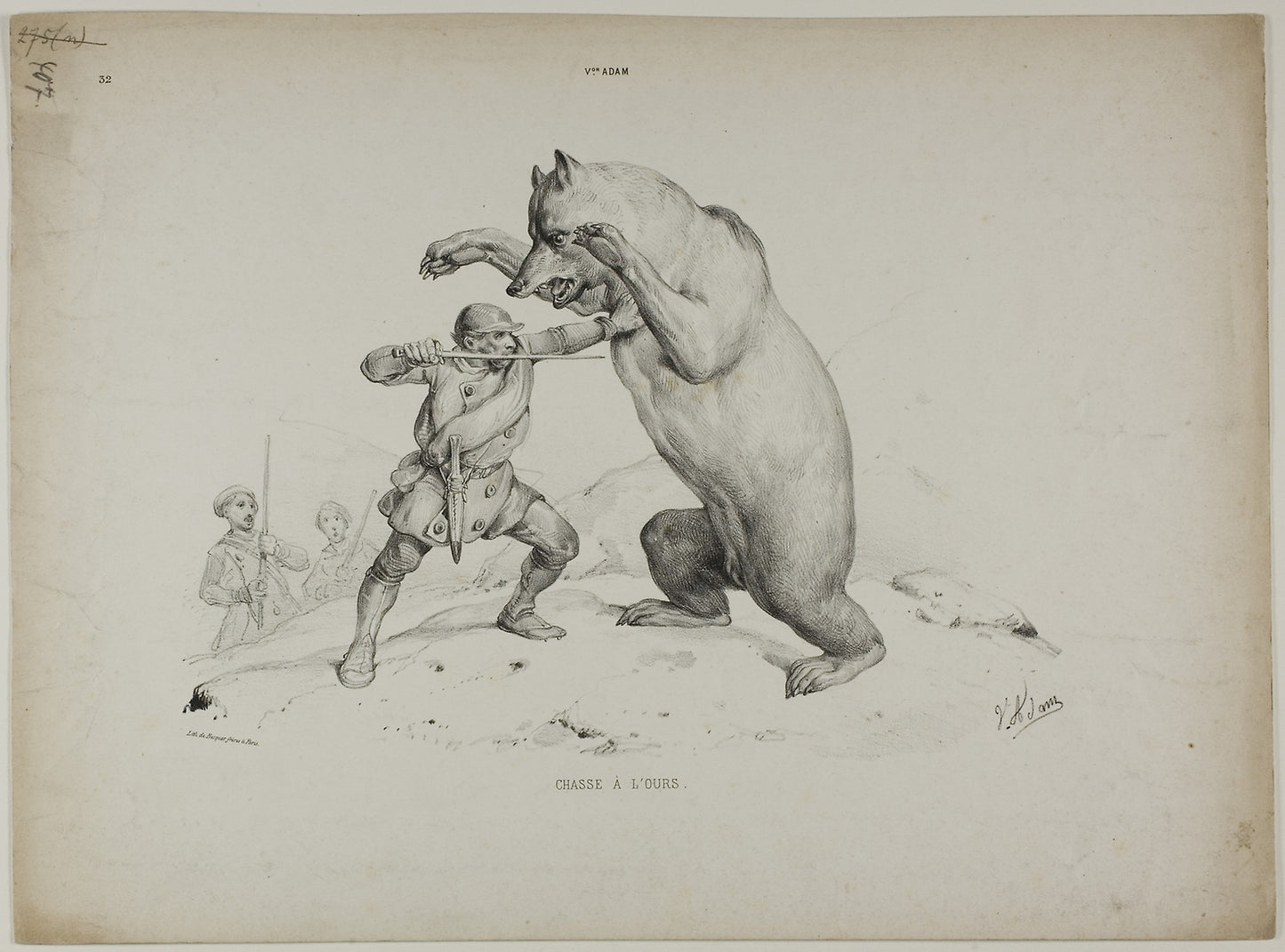 Bear Hunting - Victor Adam, Poster Print Wall Art