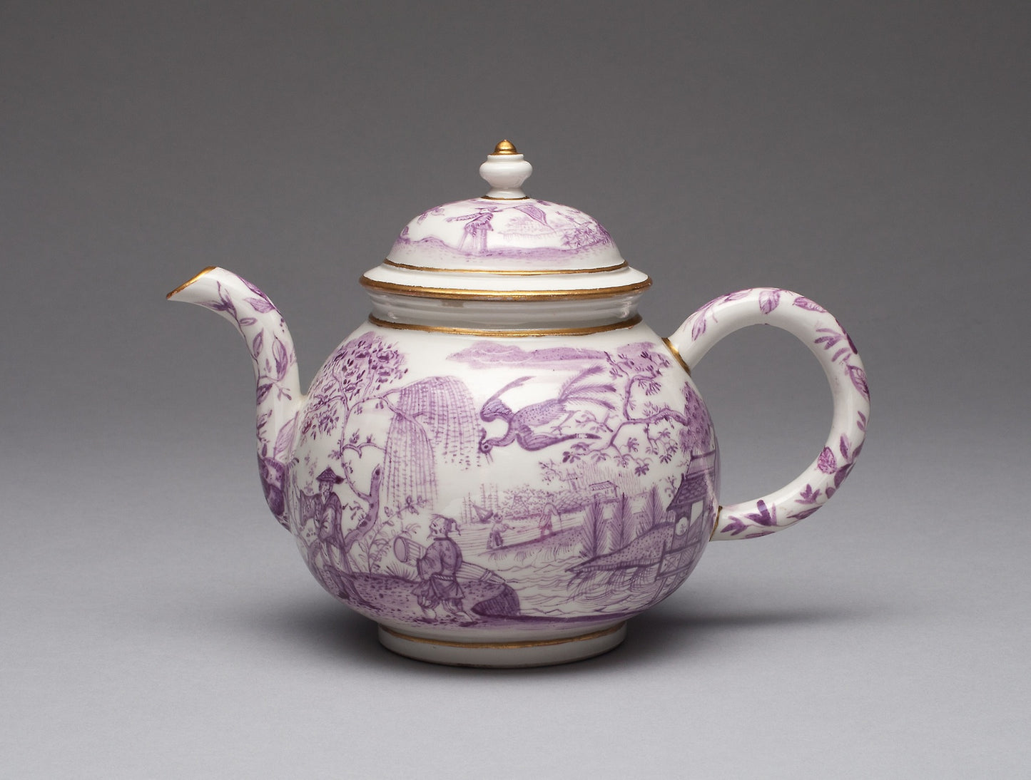 Teapot with Cover - Du Paquier Porcelain Manufactory, Poster Print Wall Art