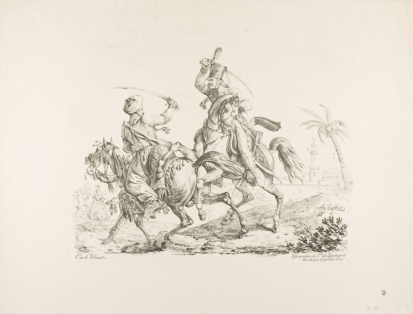Hussard Killing a Mameluk with a Sabre - Carle Vernet (French, 1758-1836), Poster Print Wall Art