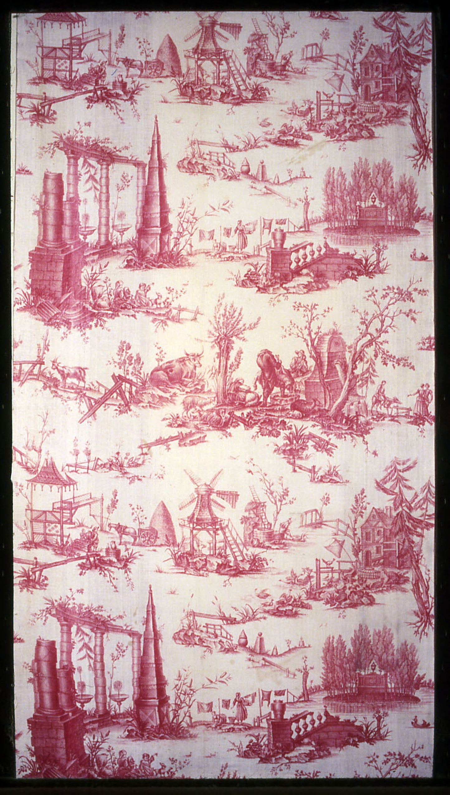 Le Tombeau de Jean Jacques Rousseau (The Tomb of Jean Jacques Rousseau) (Furnishing Fabric) - Designed - Jean Baptiste Huet (French, 1745–1811) after Jean Michel Moreau, the Younger (French, 1741–1814), Poster Print Wall Art