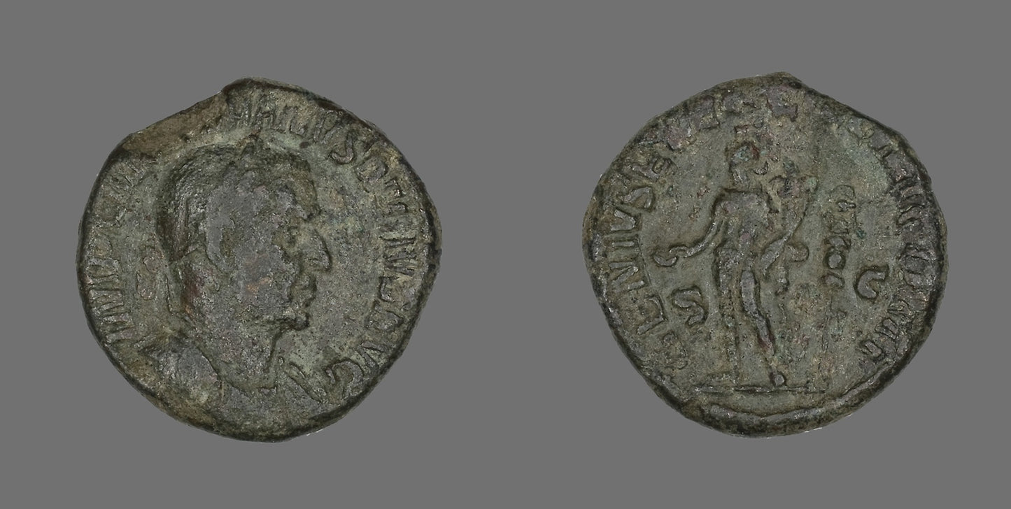 Coin Portraying Emperor Aurelian - Roman, Poster Print Wall Art