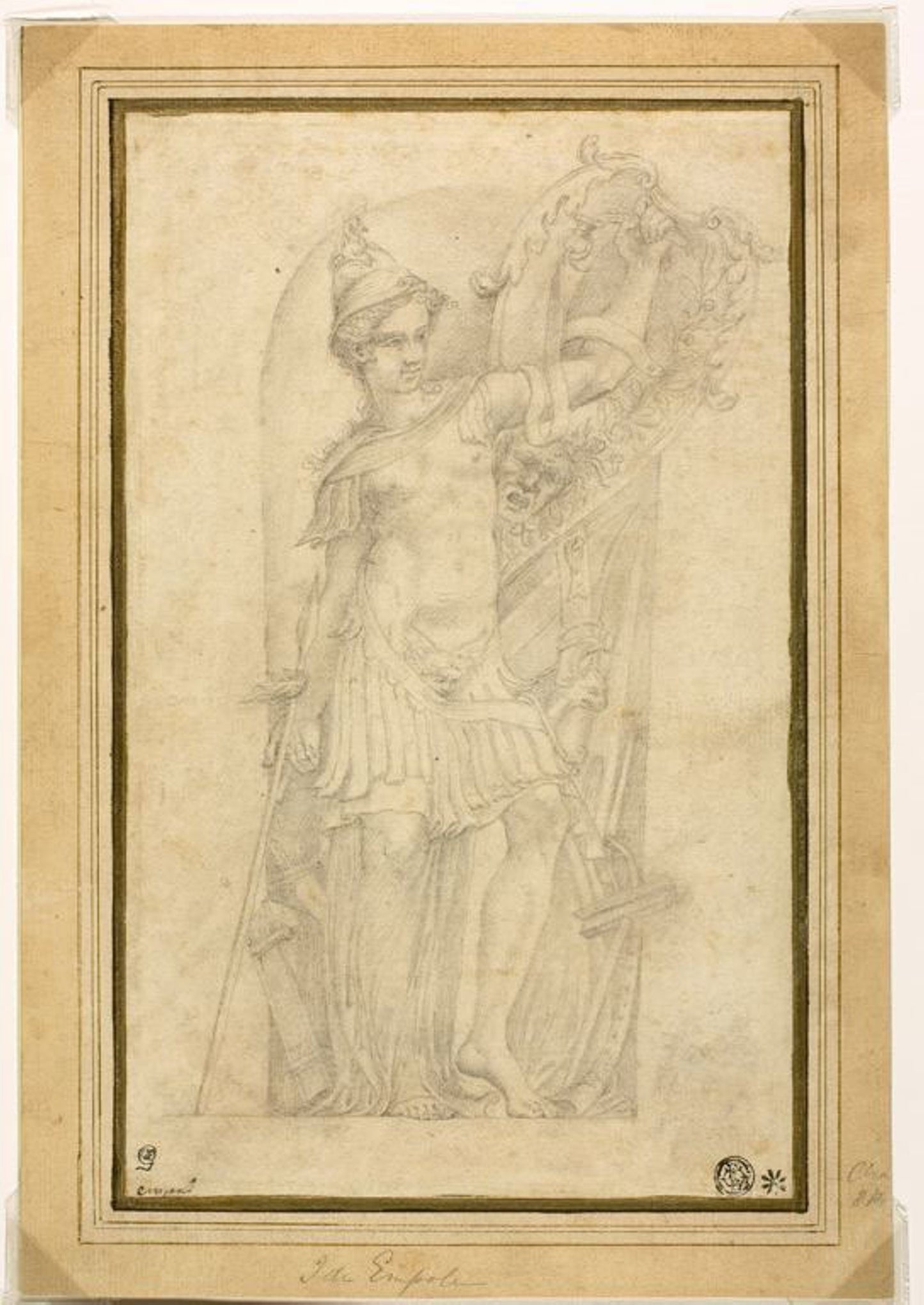 Minerva (or Bellona) in a Niche - after Francesco Mazzola, called Parmigianino, Poster Print Wall Art