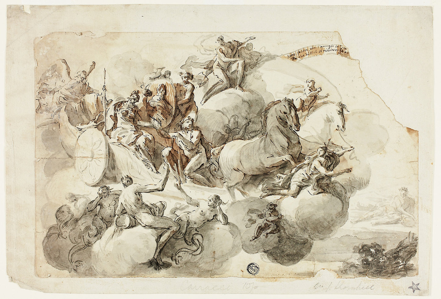 Apotheosis of a Hero - Domenico Mondo (Italian, 1732-1806), Poster Print Wall Art