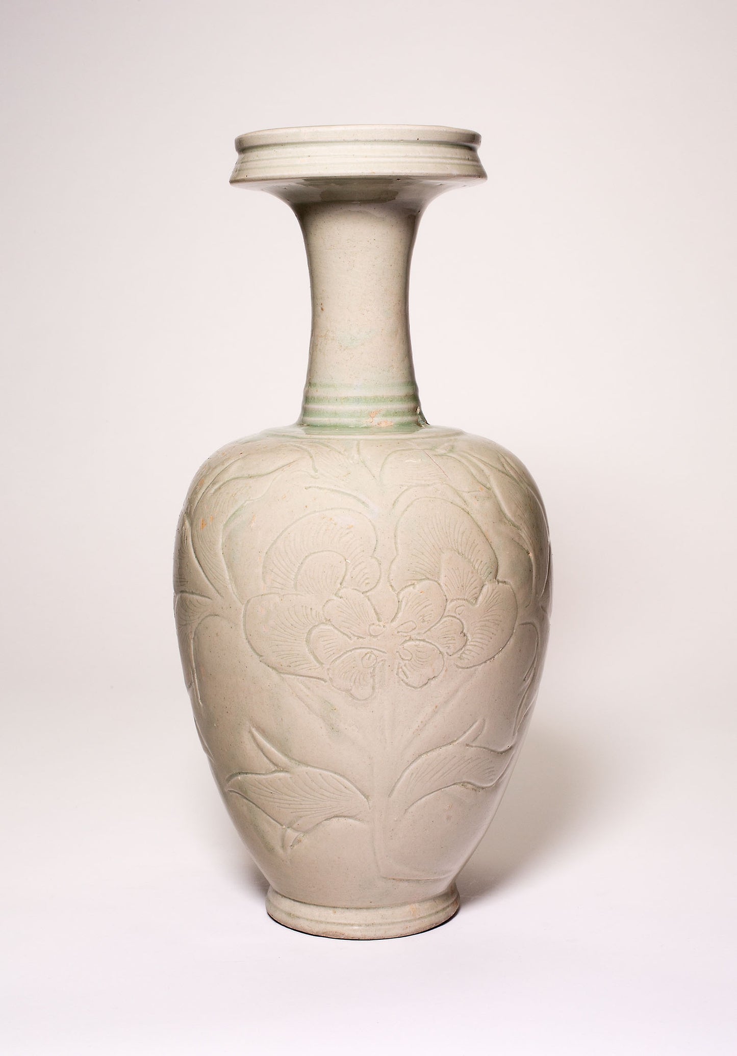 Vase with Cup-Shaped Mouth and Peony Flowers - China, Poster Print Wall Art