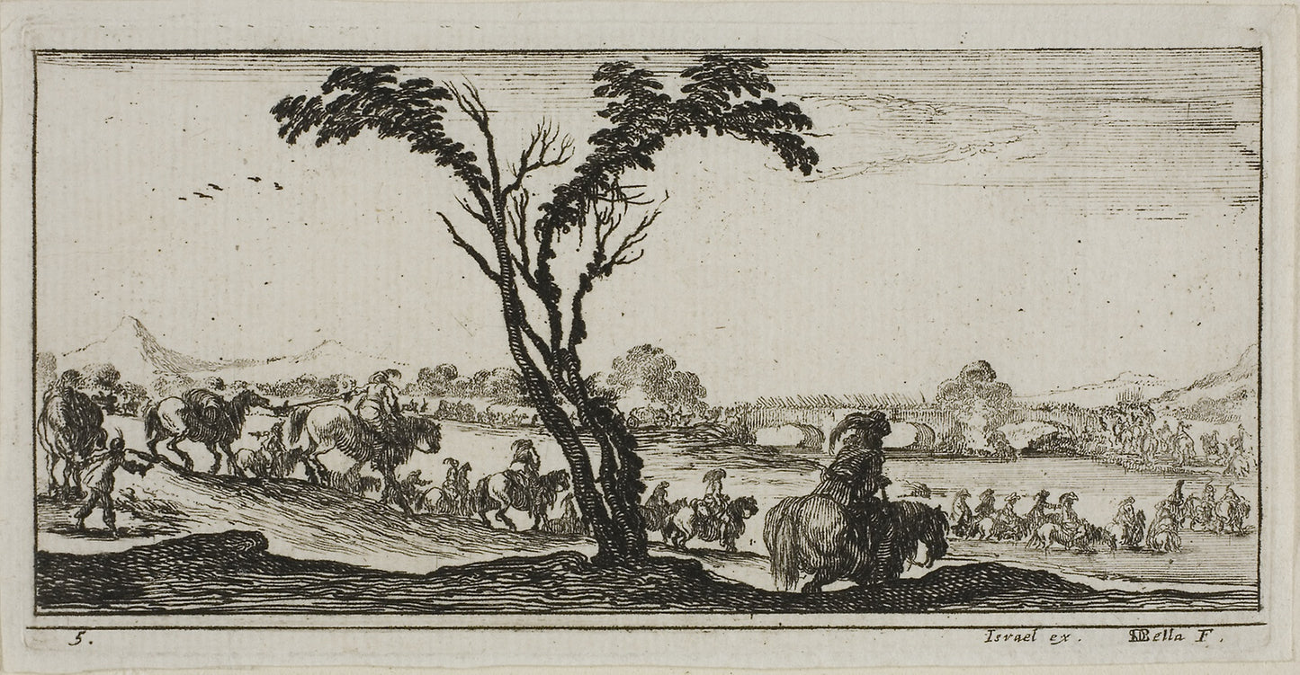 Plate Five from Drawings of Several Movements - Soldiers - Stefano della Bella, Poster Print Wall Art