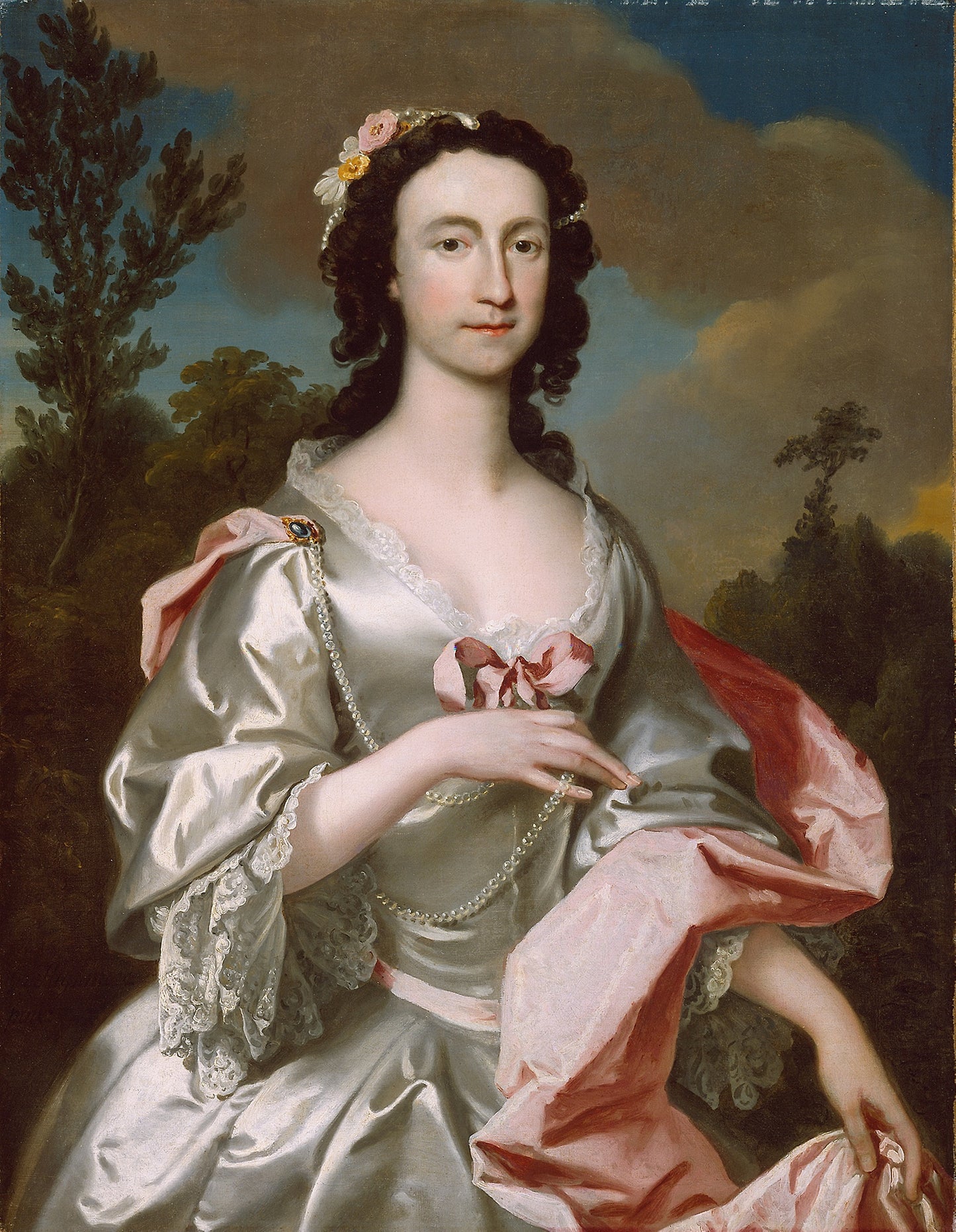 Mrs. Freeman Flower - Joseph Highmore, Poster Print Wall Art