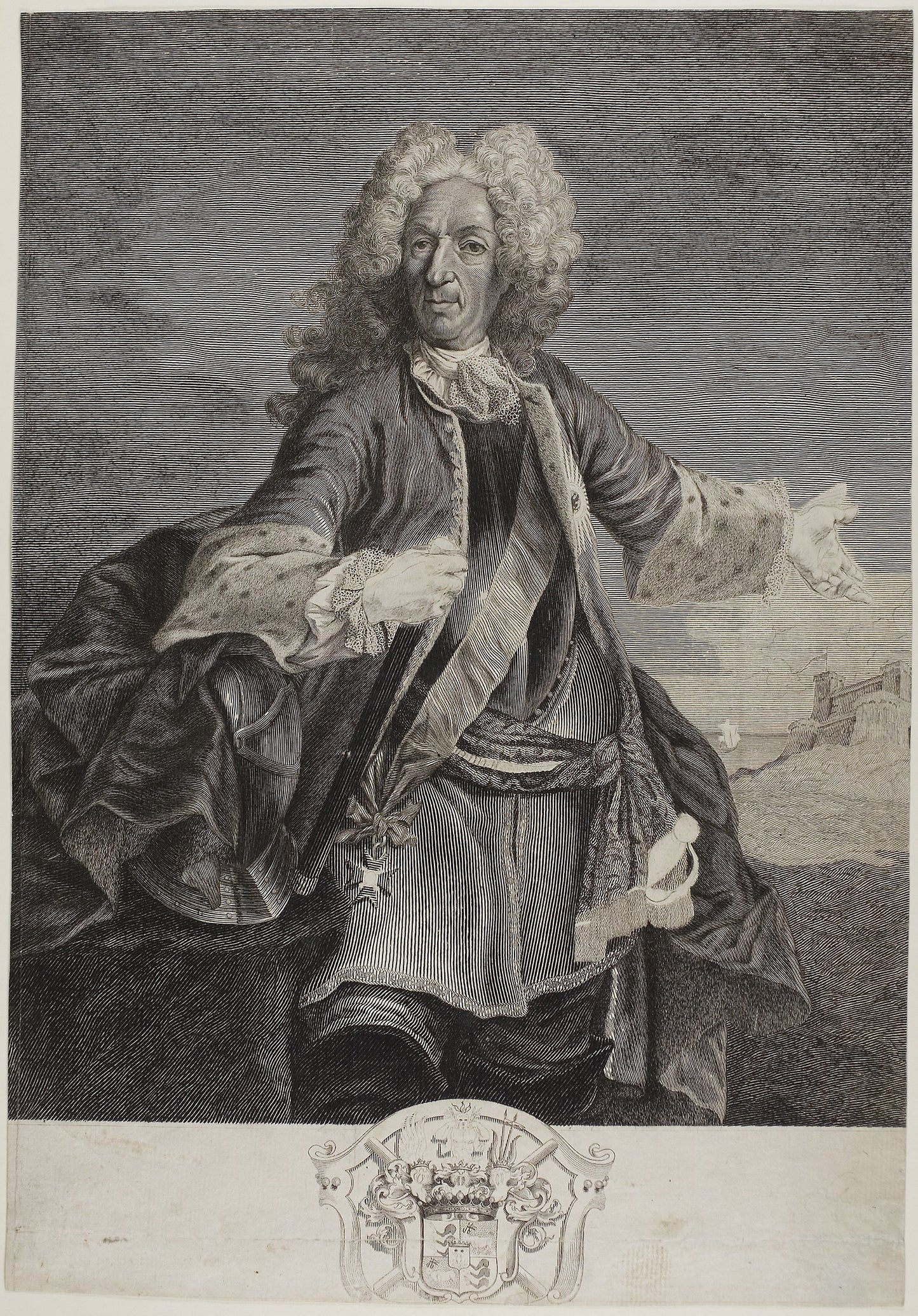 Johann Matthias, Count von Schulenburg. - Giovanni Marco Pitteri (Italian, 1702-1786), Poster Print Wall Art