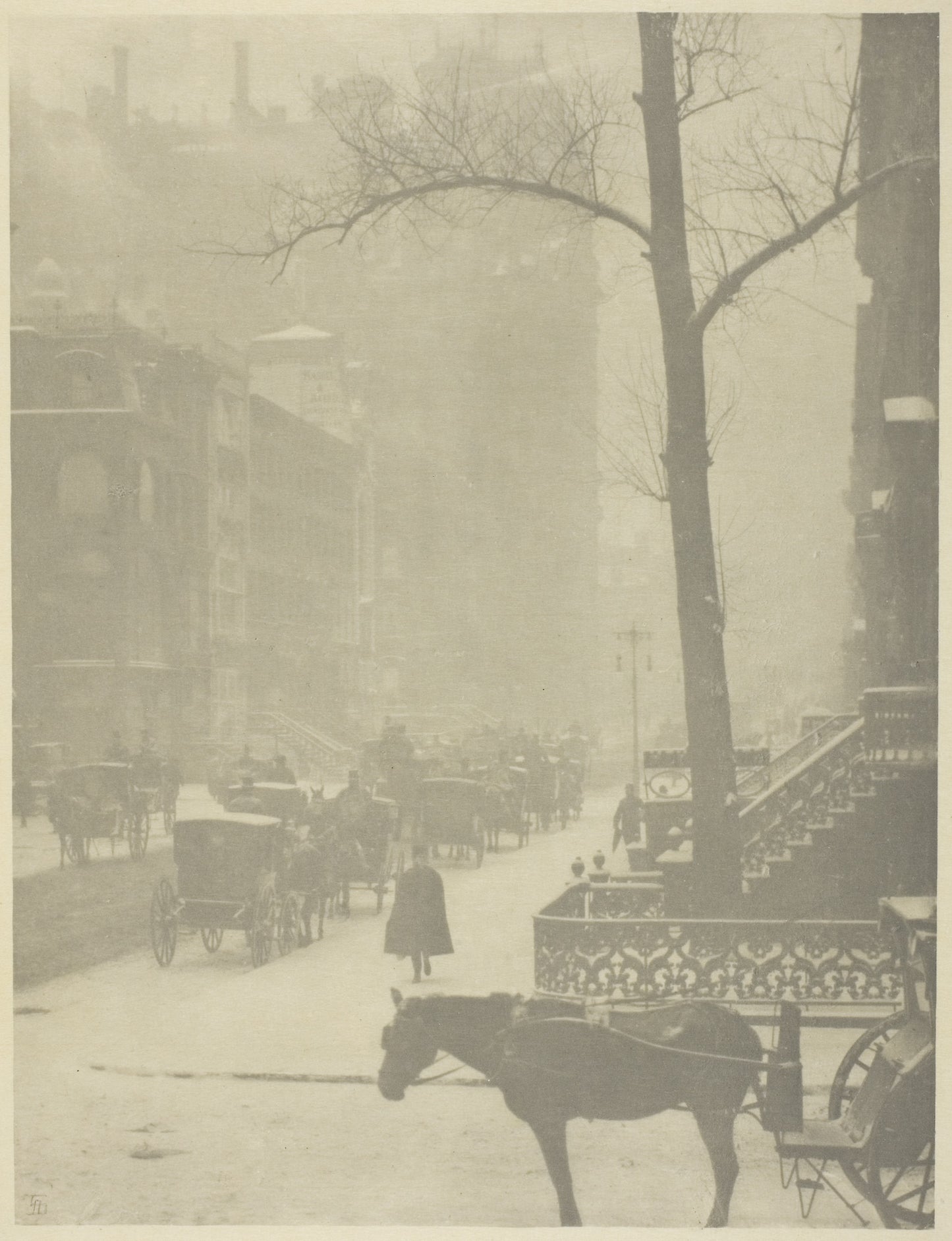 The Street, Fifth Avenue - Alfred Stieglitz, Poster Print Wall Art