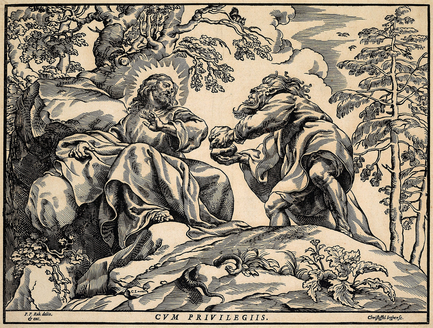 The Temptation of Christ - the Devil - Christoffel Jegher (Flemish, 1596-1652/53), Poster Print Wall Art