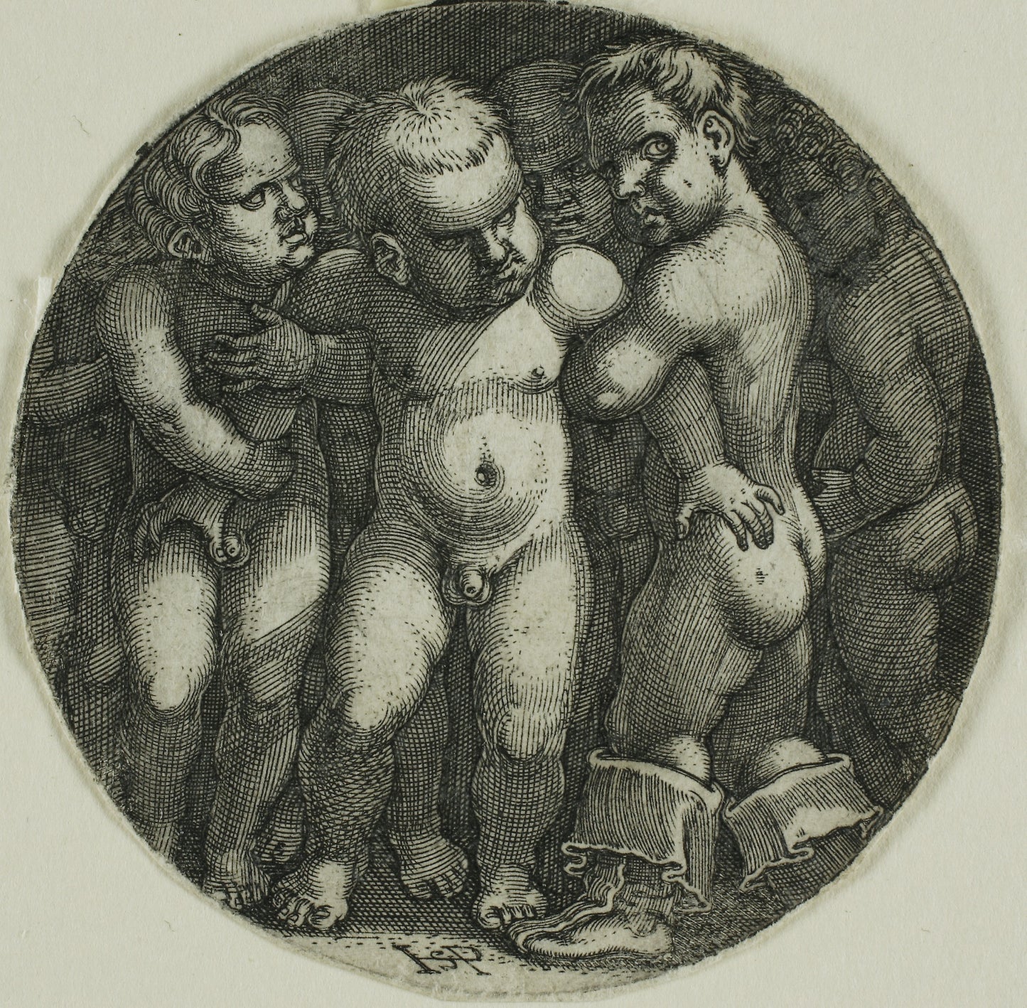 Eight Nude Boys - Sebald Beham, Poster Print Wall Art