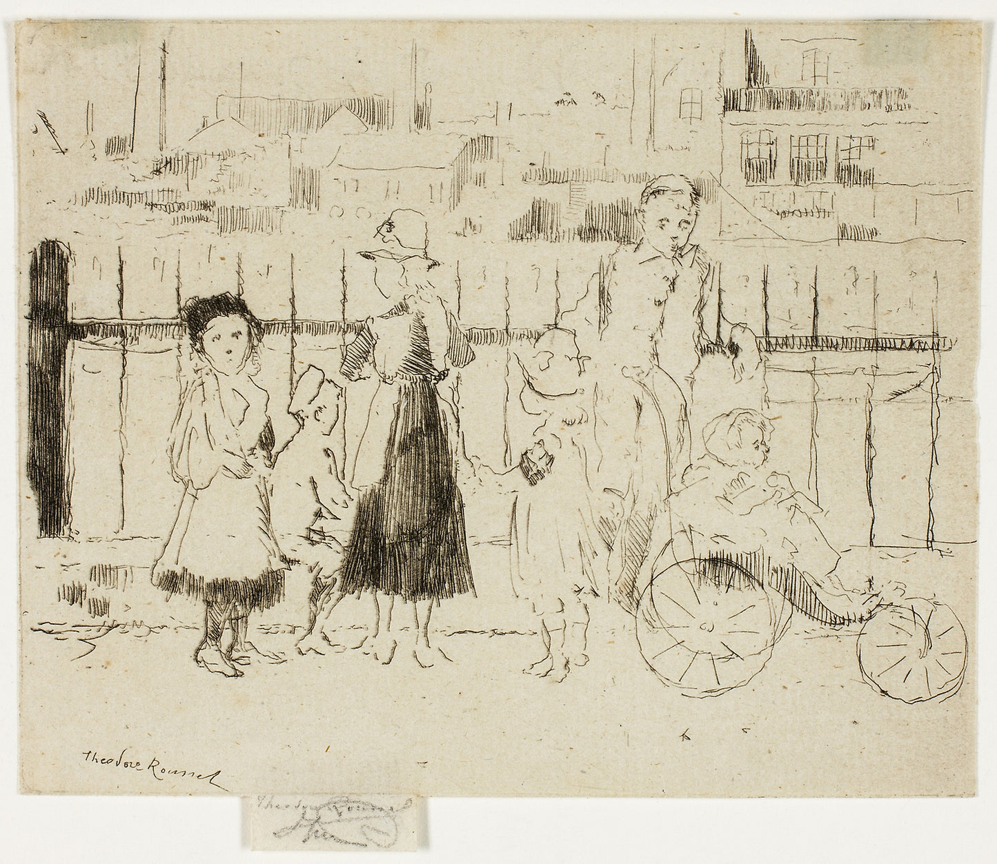 Events Over the Railings, Chelsea Embankment - Theodore Roussel, Poster Print Wall Art