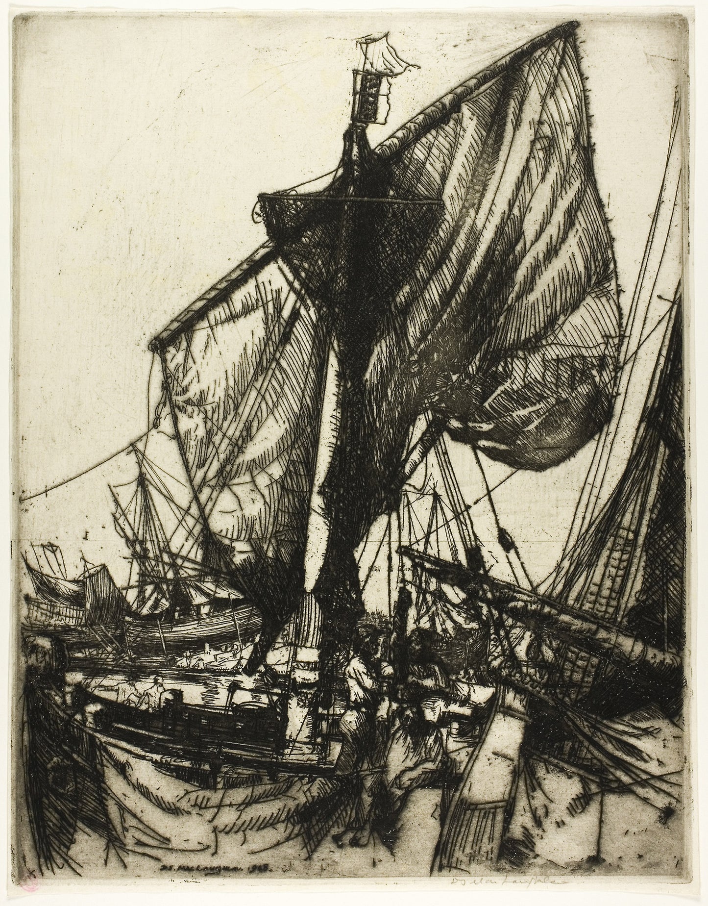 Fishermen of Chioggia - Donald Shaw MacLaughlan, Poster Print Wall Art