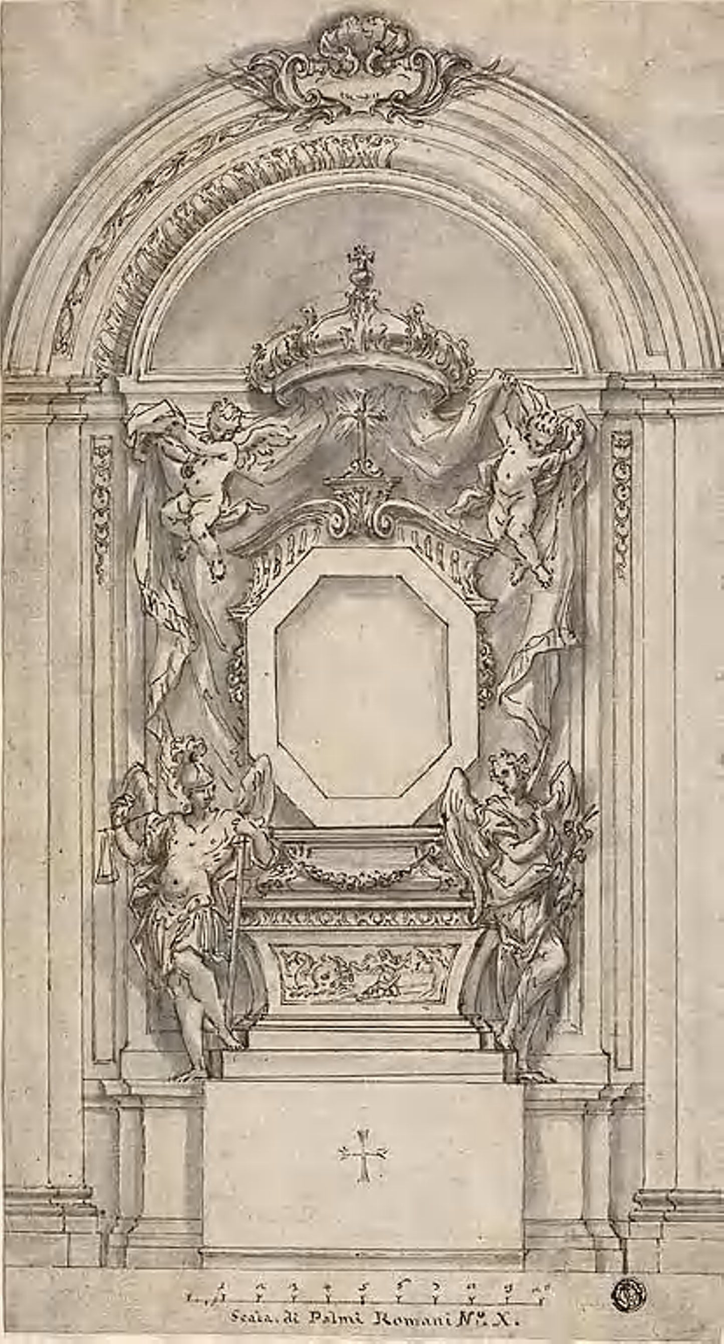 Design for a Tomb - School of Francesco Solimena, Poster Print Wall Art