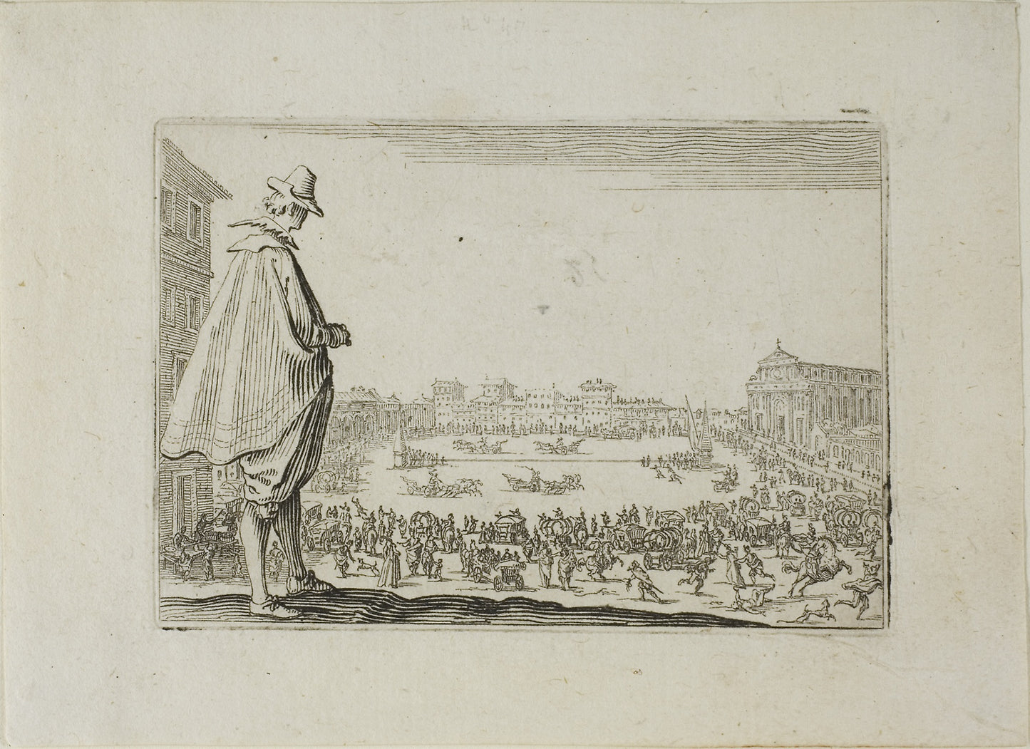 The Chariot Races at Santa Maria, from The Caprices - Jacques Callot, Poster Print Wall Art