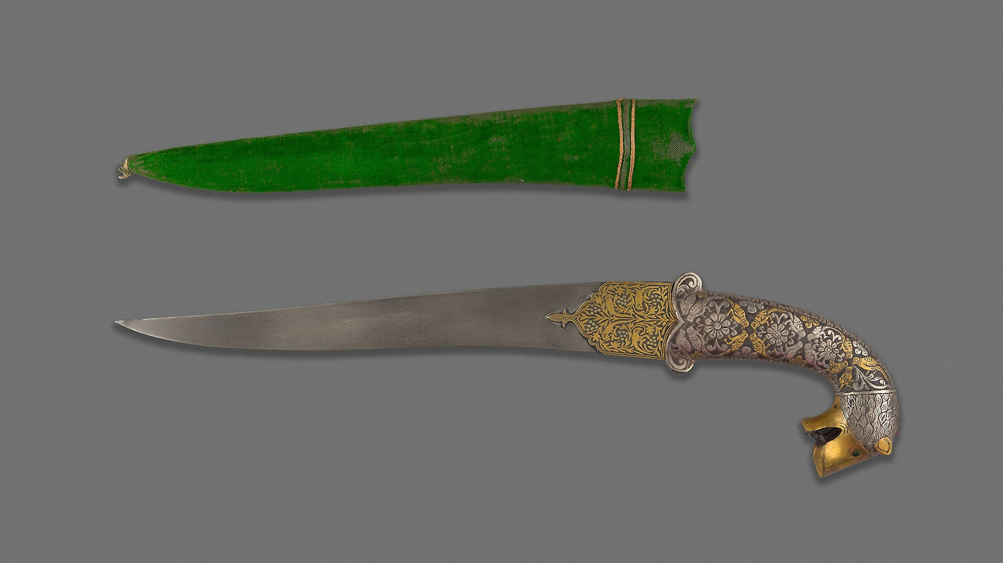 Dagger with Lion-Head Pommel - India, Poster Print Wall Art