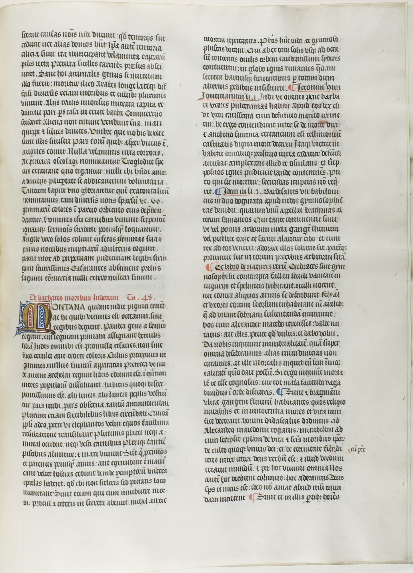 Folio Fifteen from Burchard of Sion's De locis ac mirabilibus mundi, or an Illuminated Geography: French (Paris), Poster Print Wall Art