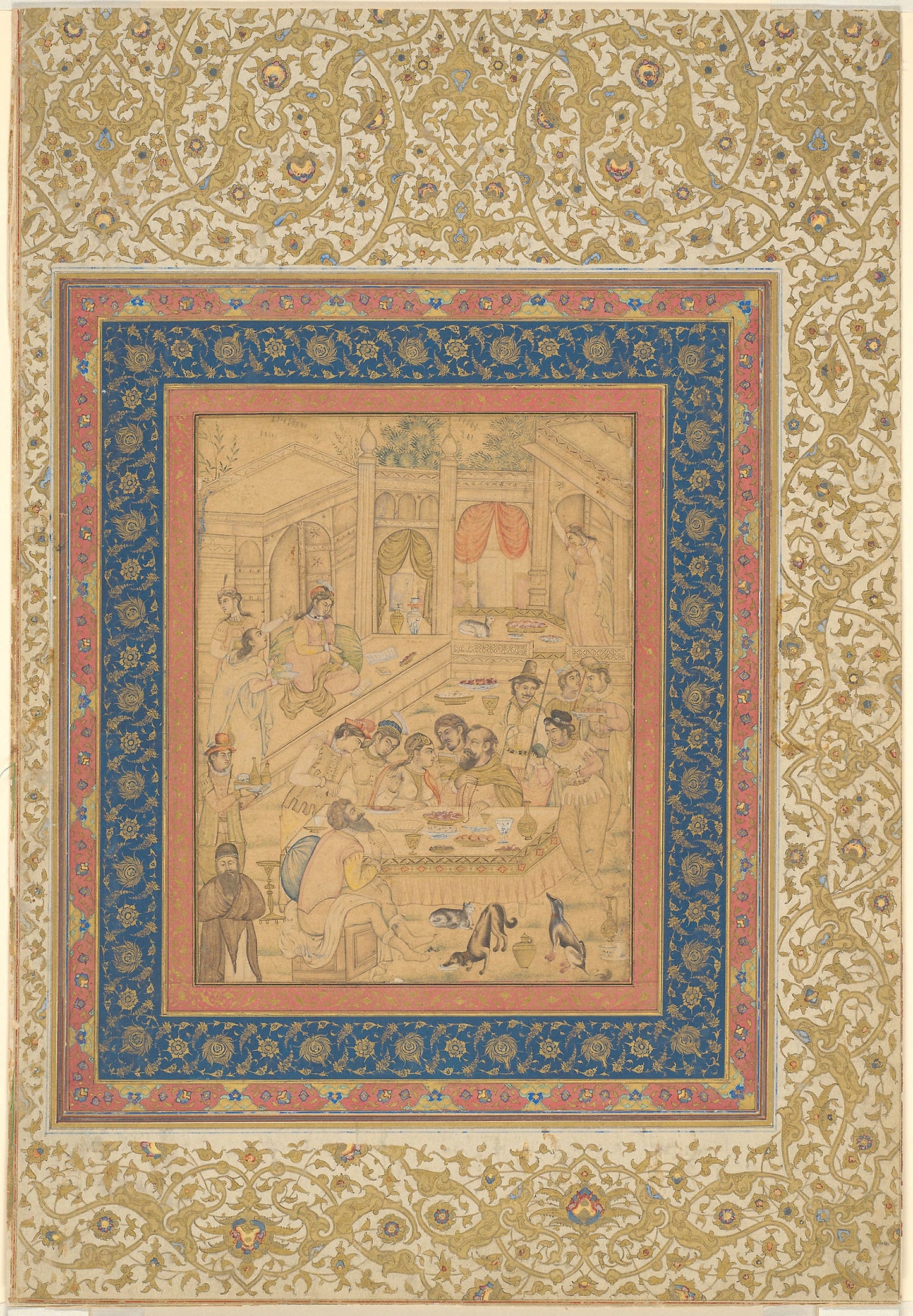 European Banquet Scene - India, Poster Print Wall Art