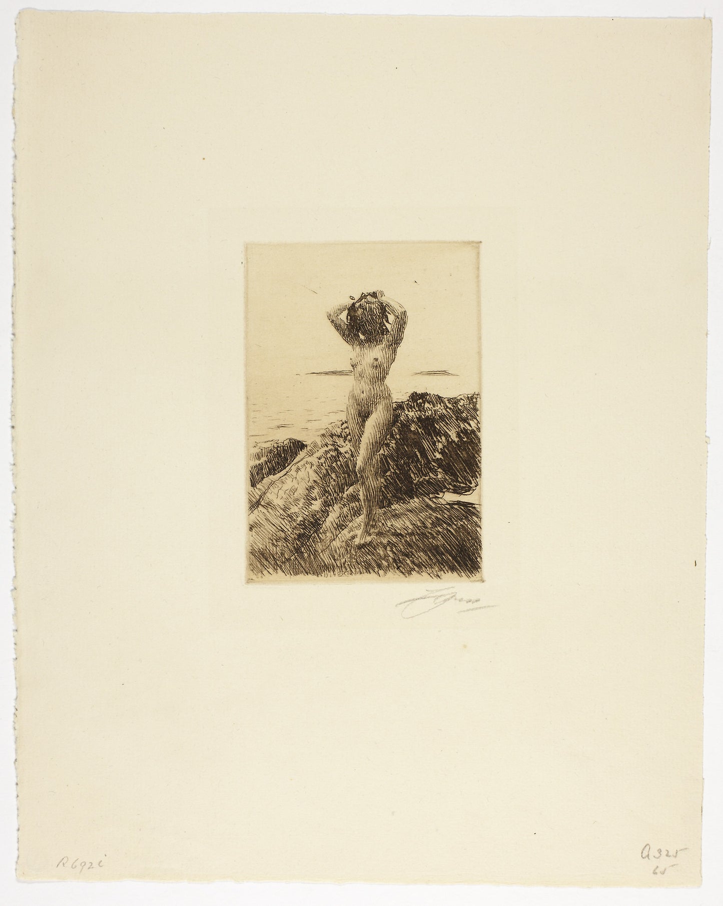 Hårtång (Seaweed-wreath) - Anders Zorn, Poster Print Wall Art