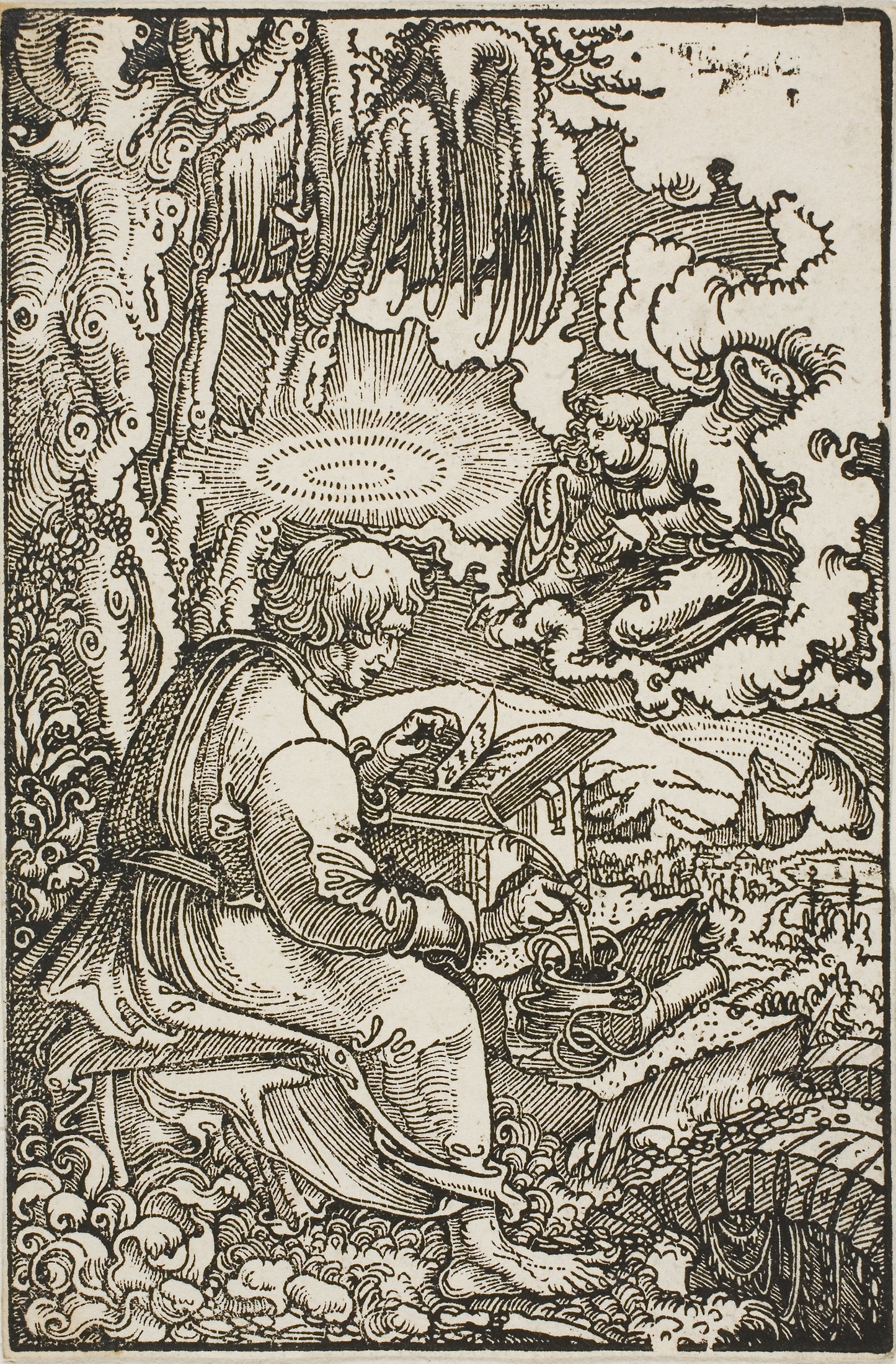 St. Matthew, from The Luther Bible - Georg Lemberger (German, 1495-1540), Poster Print Wall Art