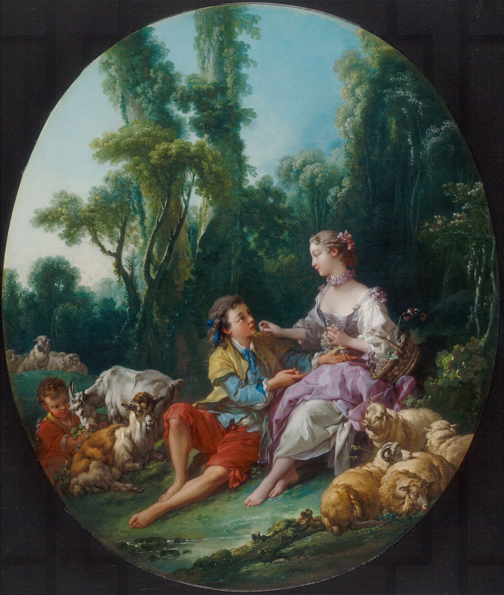 Are They Thinking about the Grape? (Pensent-ils au raisin?): François Boucher,16x12"(A3) Poster