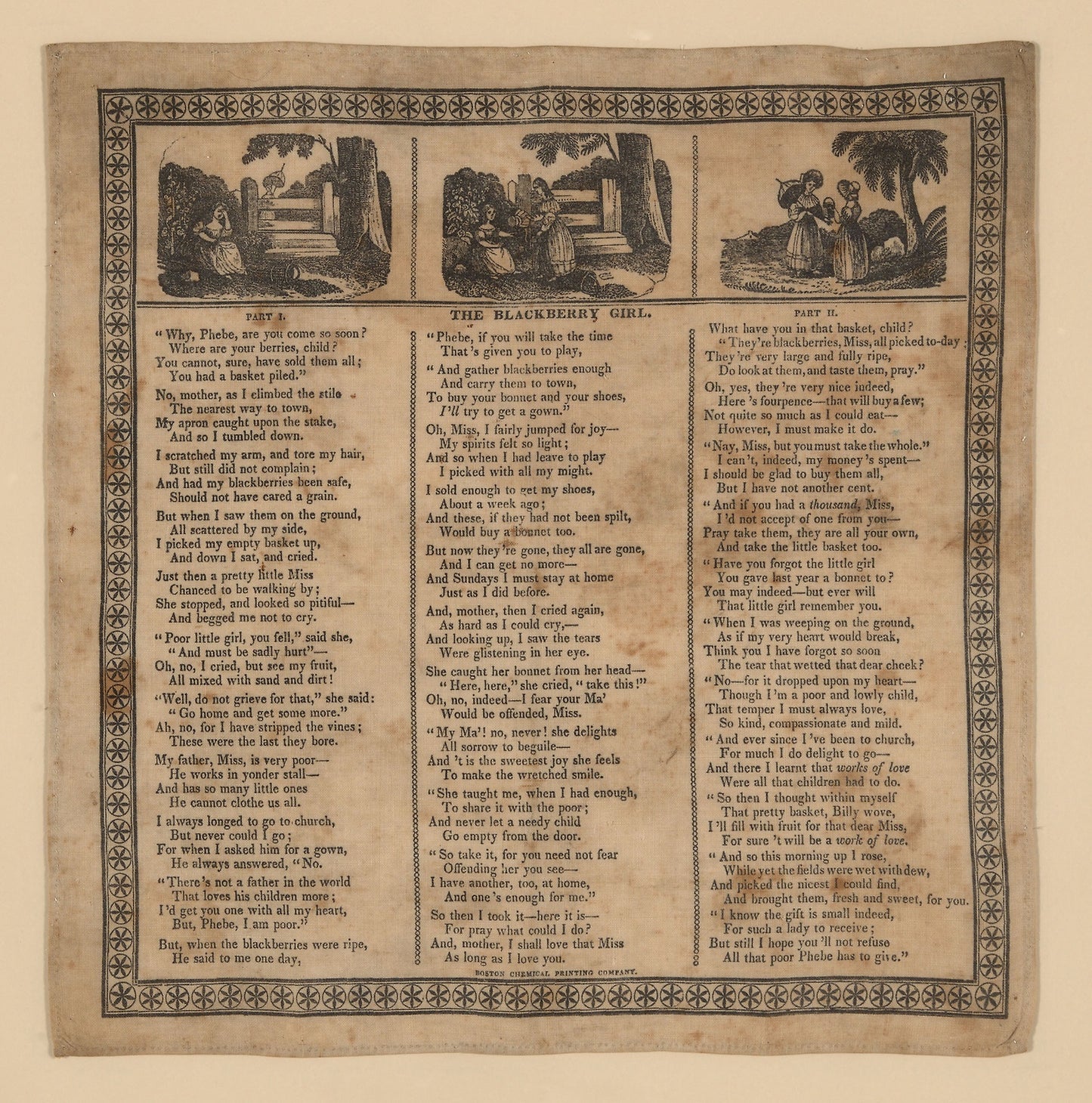 Handkerchief - Manufactured - Boston Chemical Printing Company , Poster Print Wall Art