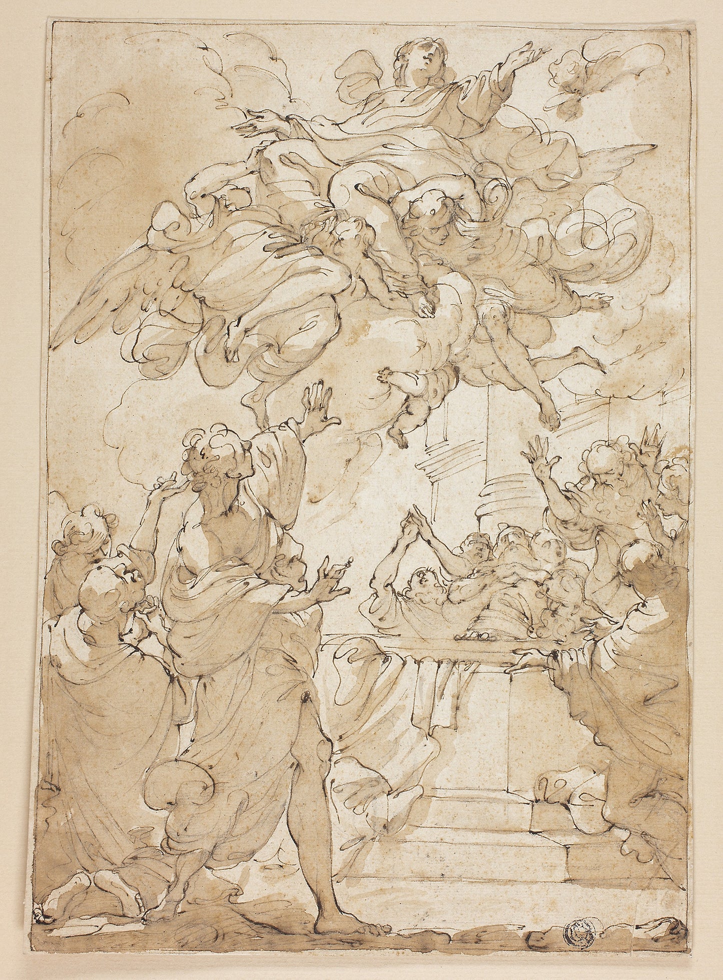 Assumption of the Virgin - Probably Ubaldo Gandolfi (Italian, 1728-1781) or follower of, Poster Print Wall Art