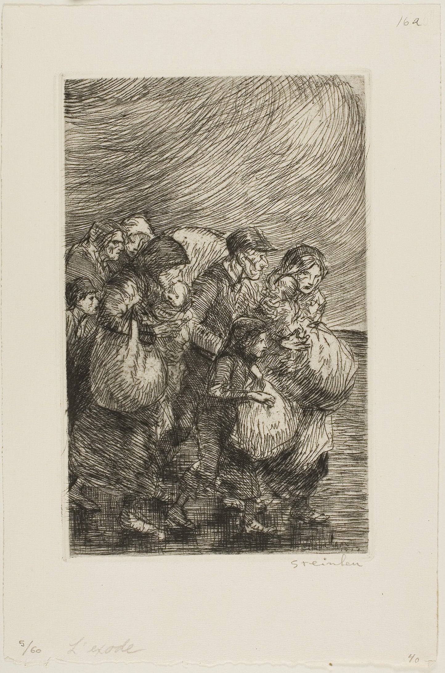 Evacuees - Théophile-Alexandre Steinlen (French, born Switzerland, 1859-1923), Poster Print Wall Art
