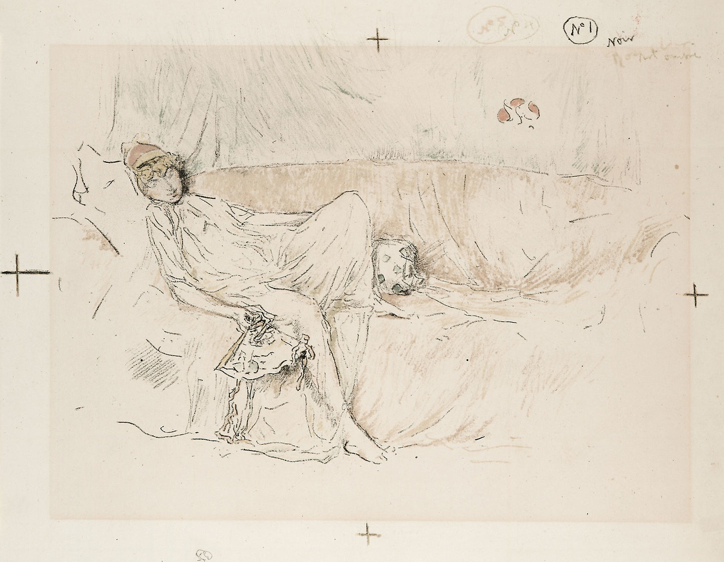 Draped Figure, Reclining - James McNeill Whistler, Poster Print Wall Art