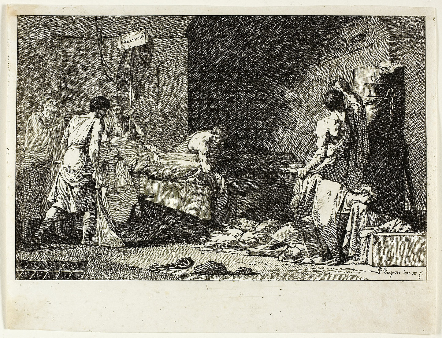 Devotion of Cimon or Funeral of Miltiade - Jean François Pierre Peyron, Poster Print Wall Art