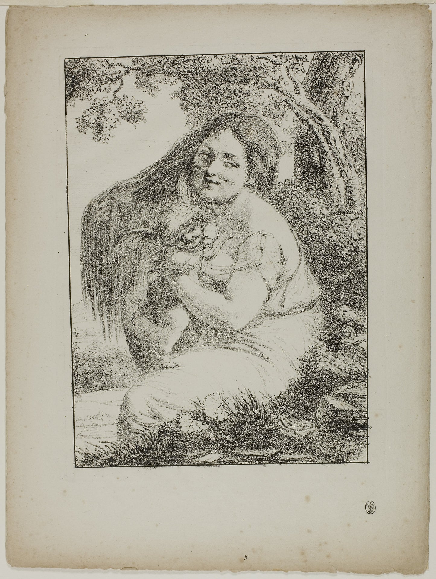 Cupid and a Young Woman - Dominique-Vivant Denon, Poster Print Wall Art