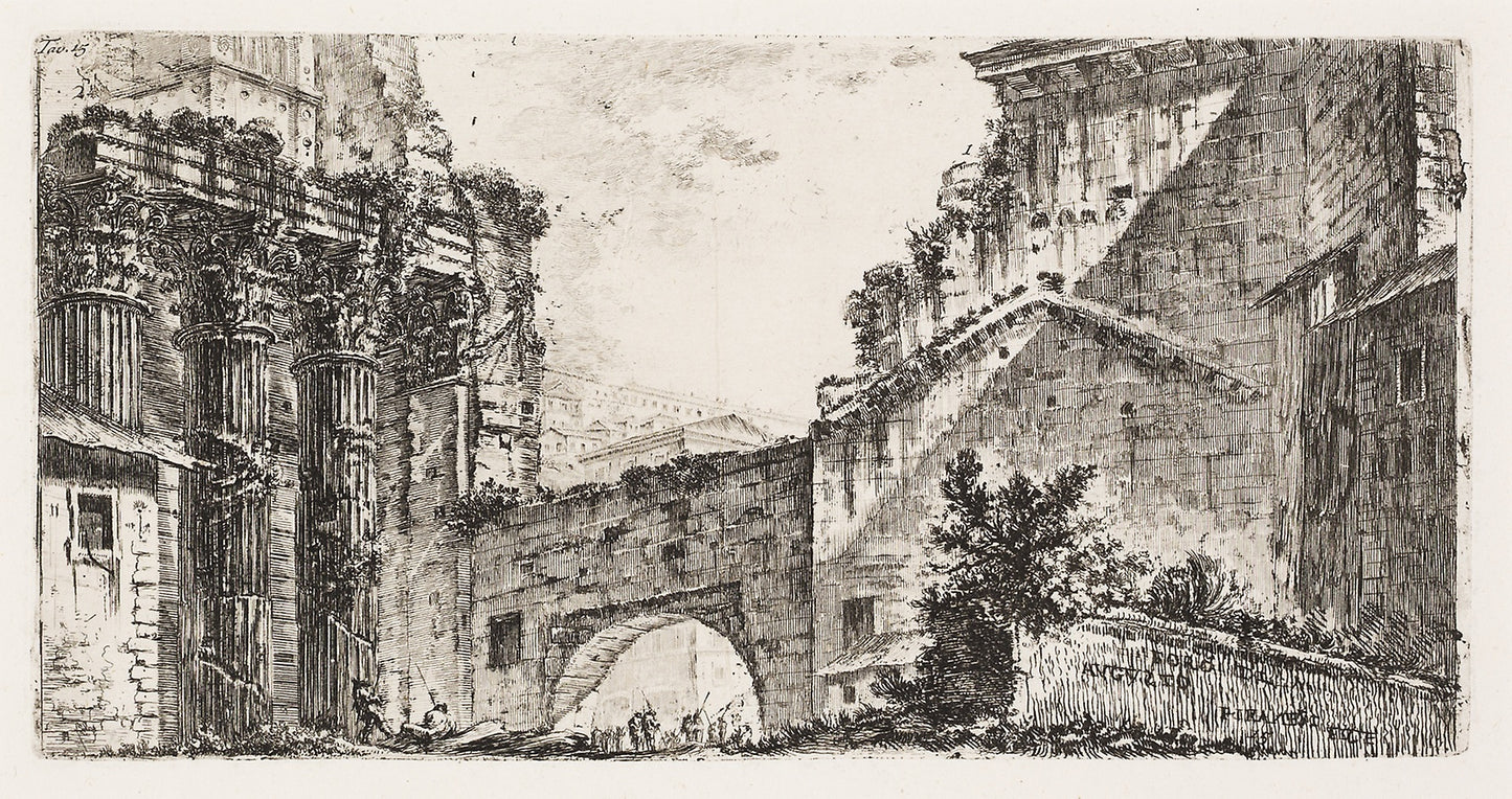 Forum of Augustus, plate 15 from Some Views of Triumphal Arches and other monuments - Giovanni Battista Piranesi, Poster Print Wall Art