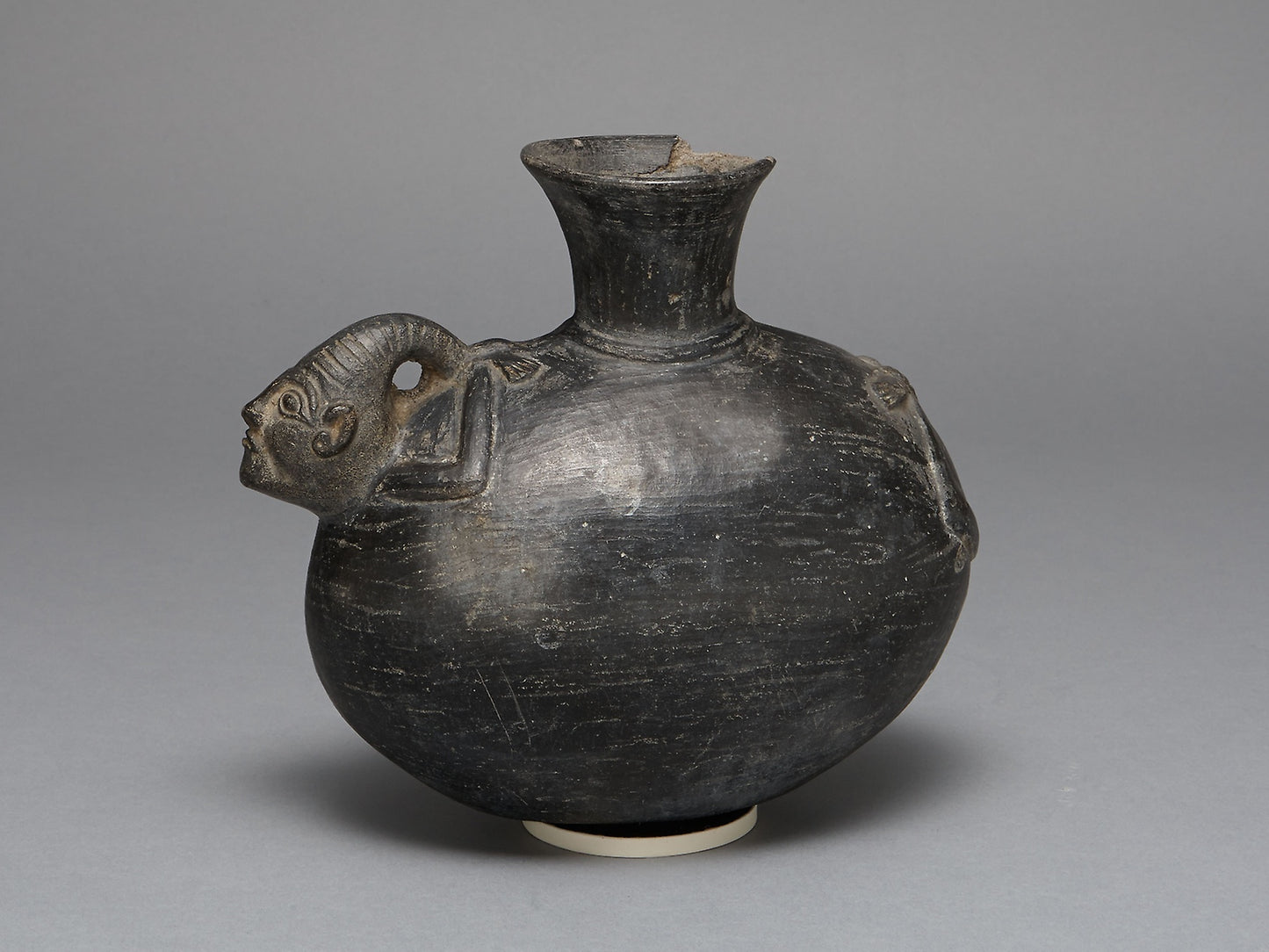 Blackware Jar in the Form of a Figure with Bound Arms and Legs - Chimú, Poster Print Wall Art