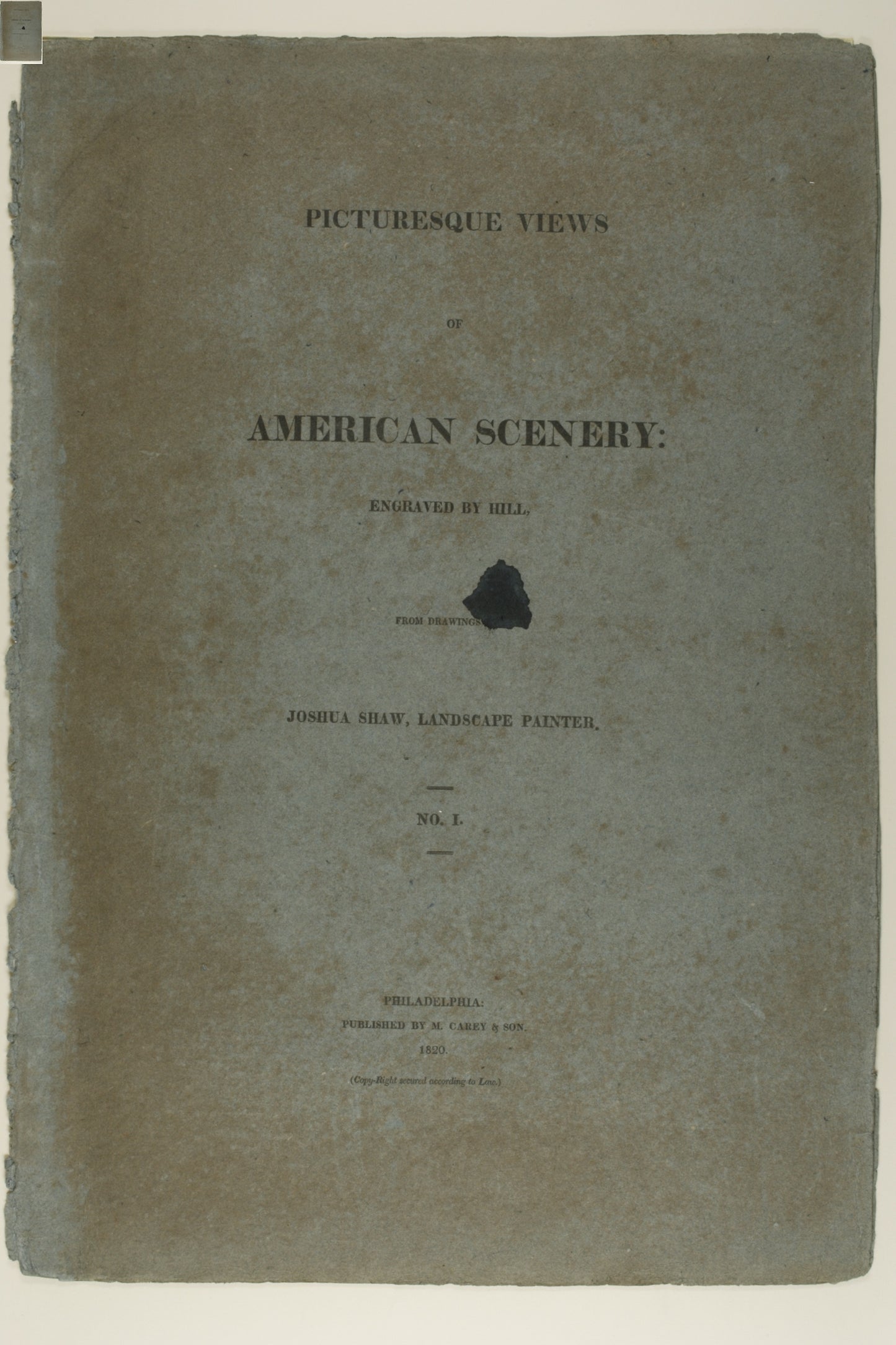 Portfolio Cover for Picturesque Views of American Scenery, No. I - John Hill (American, 1770-1850), Poster Print Wall Art