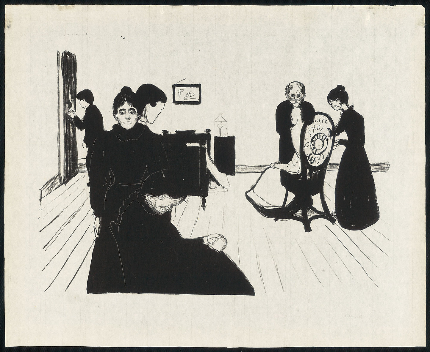 Death in the Sickroom - Edvard Munch, Poster Print Wall Art